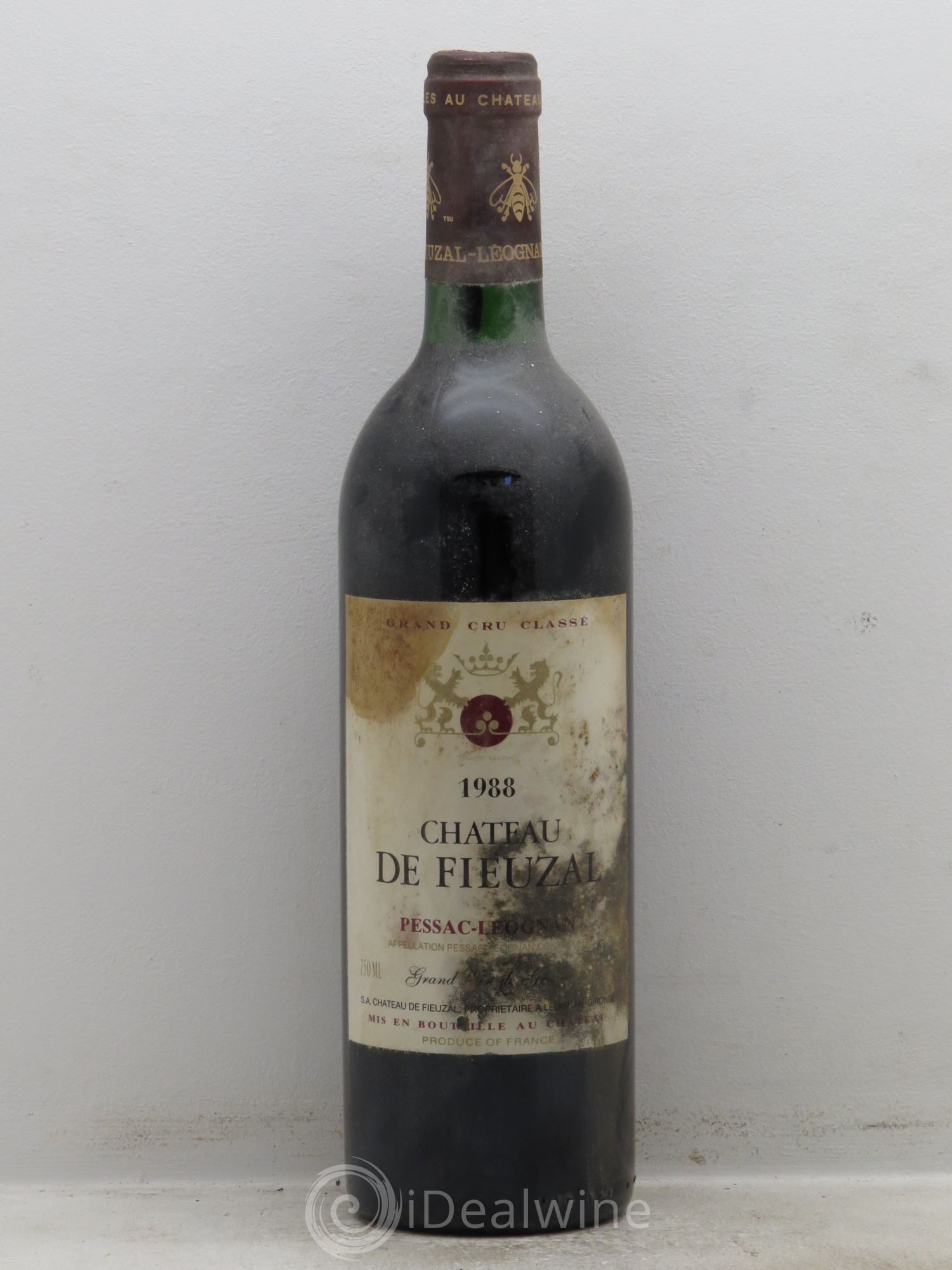 Château de Fieuzal Cru Classé de Graves 1988 - Lot de 12 bouteilles - 0