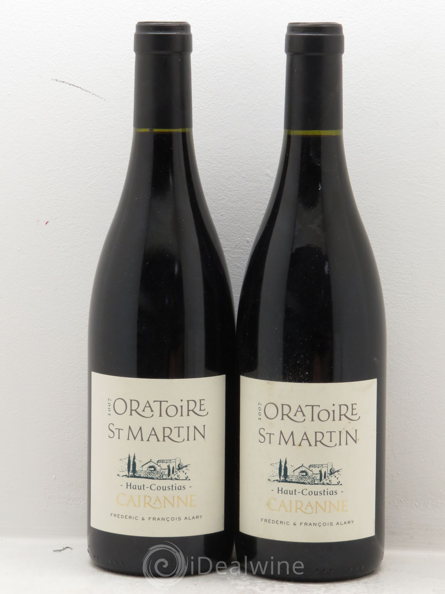 Cairanne Haut-Coustias Oratoire Saint-Martin - Frédéric et François Alary 2007 - Lot de 2 bouteilles - 0