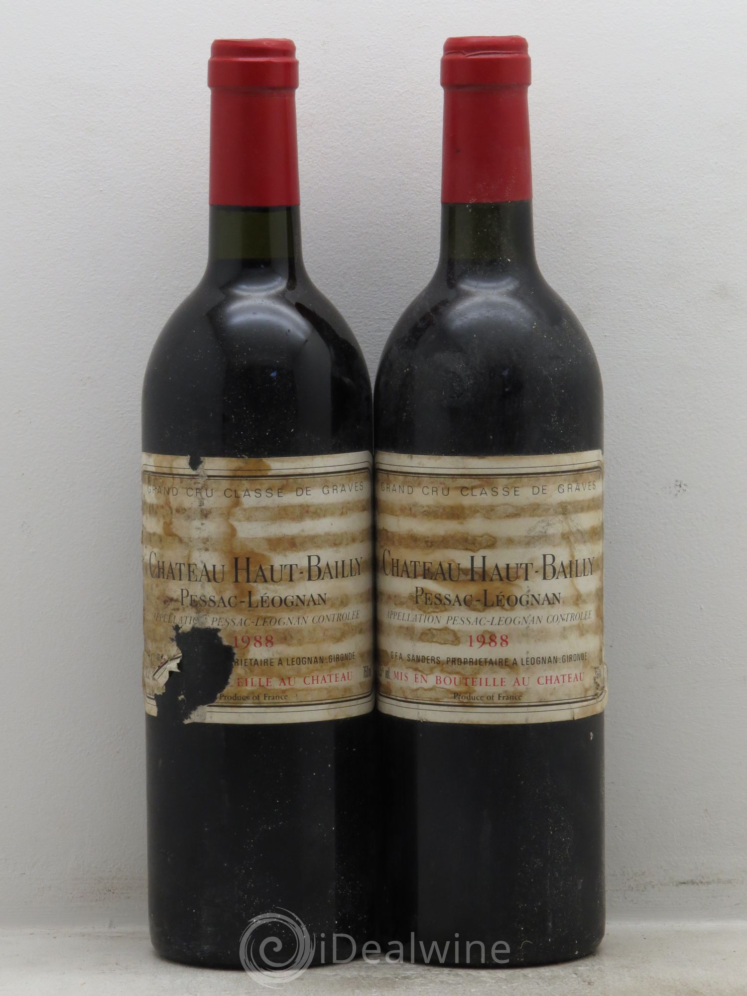 Château Haut-Bailly Cru Classé de Graves 1988 - Lot de 2 bouteilles - 0