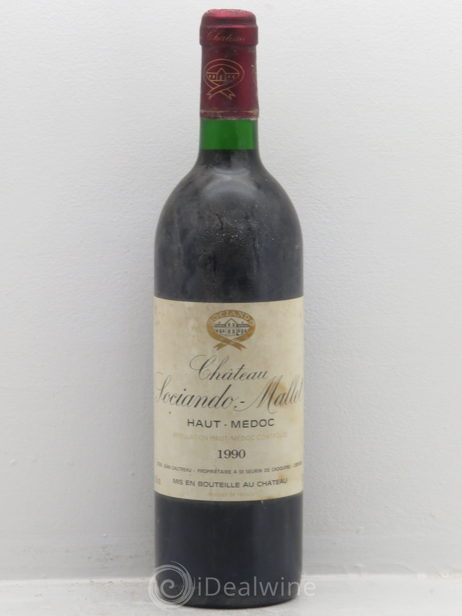 Château Sociando Mallet 1990 - Lot de 1 bouteille - 0
