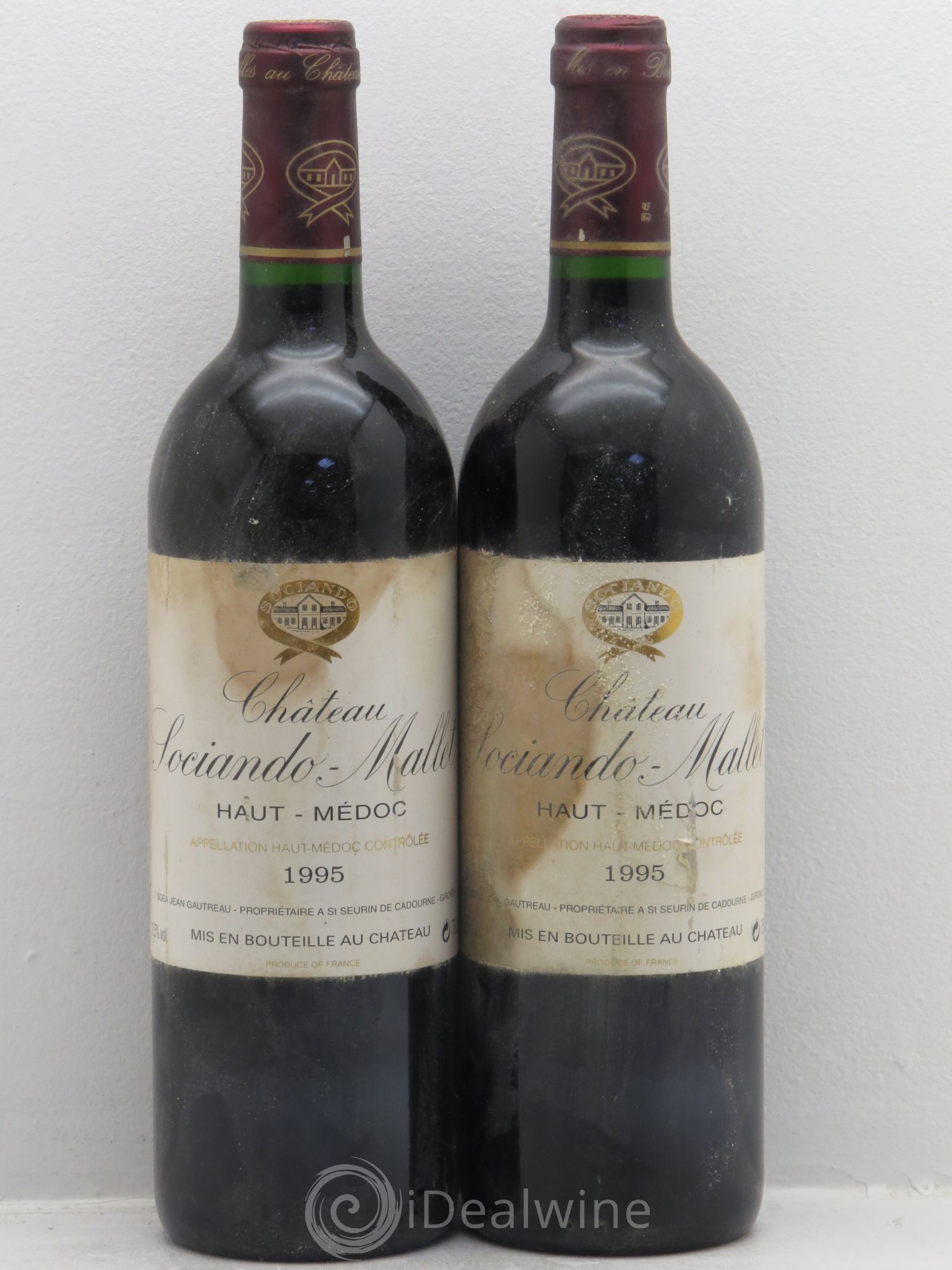 Château Sociando Mallet 1995 - Lot de 2 bouteilles - 0