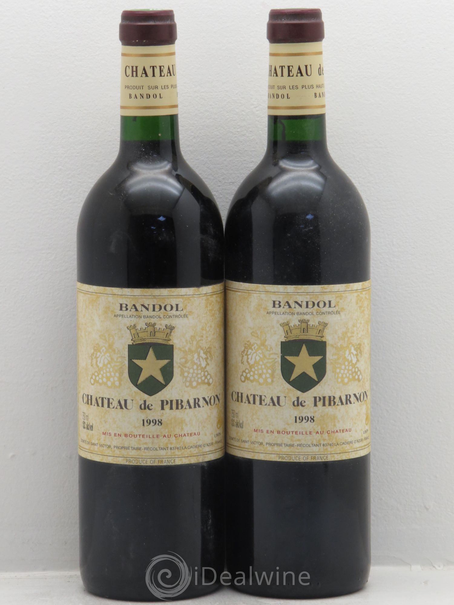 Bandol Château de Pibarnon Comte de Saint-Victor 1998 - Lot de 2 bouteilles - 0