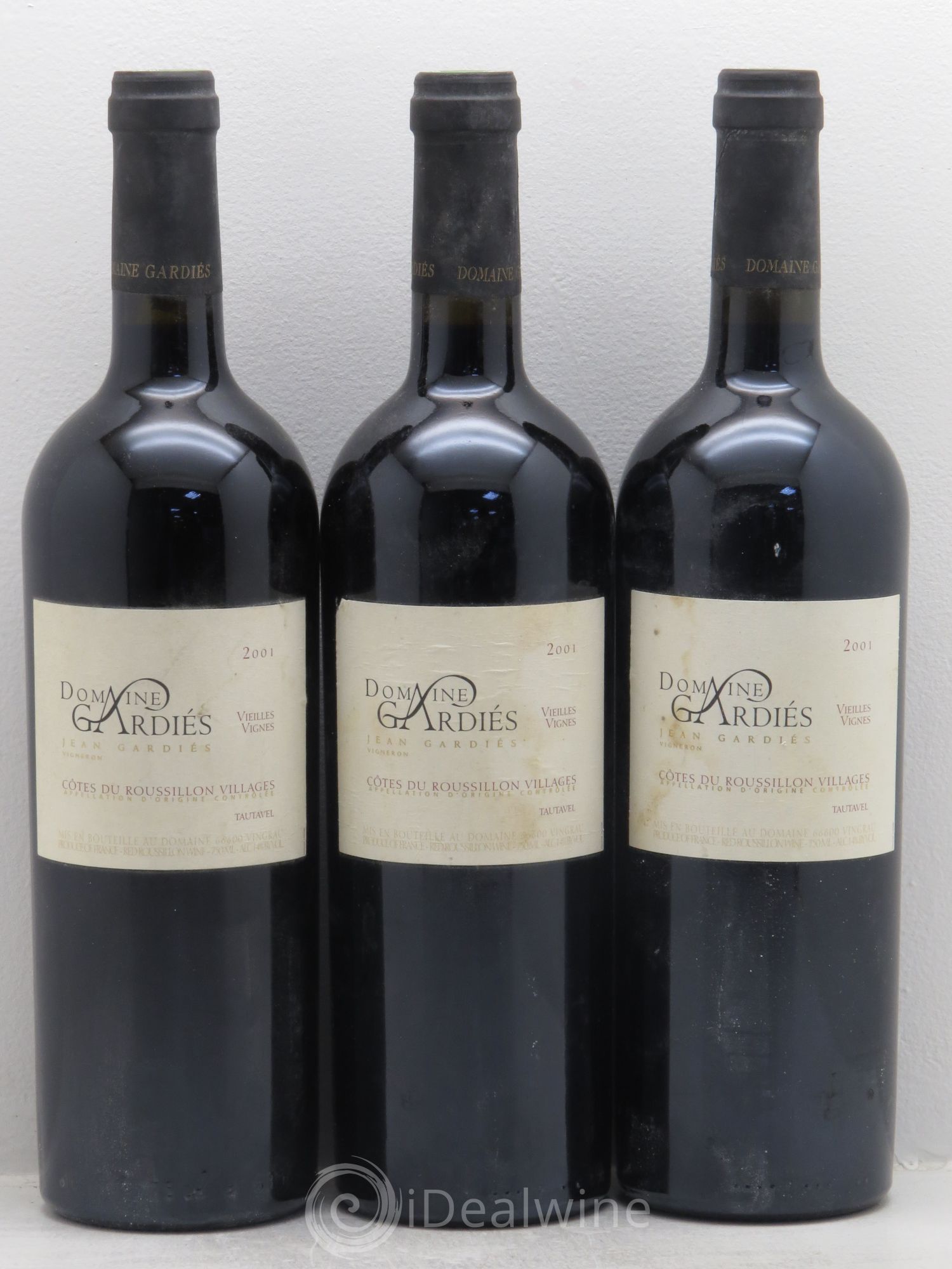 Côtes du Roussillon Vieilles Vignes - Domaine Gardies 2001 - Lotto di 3 bottiglie - 0