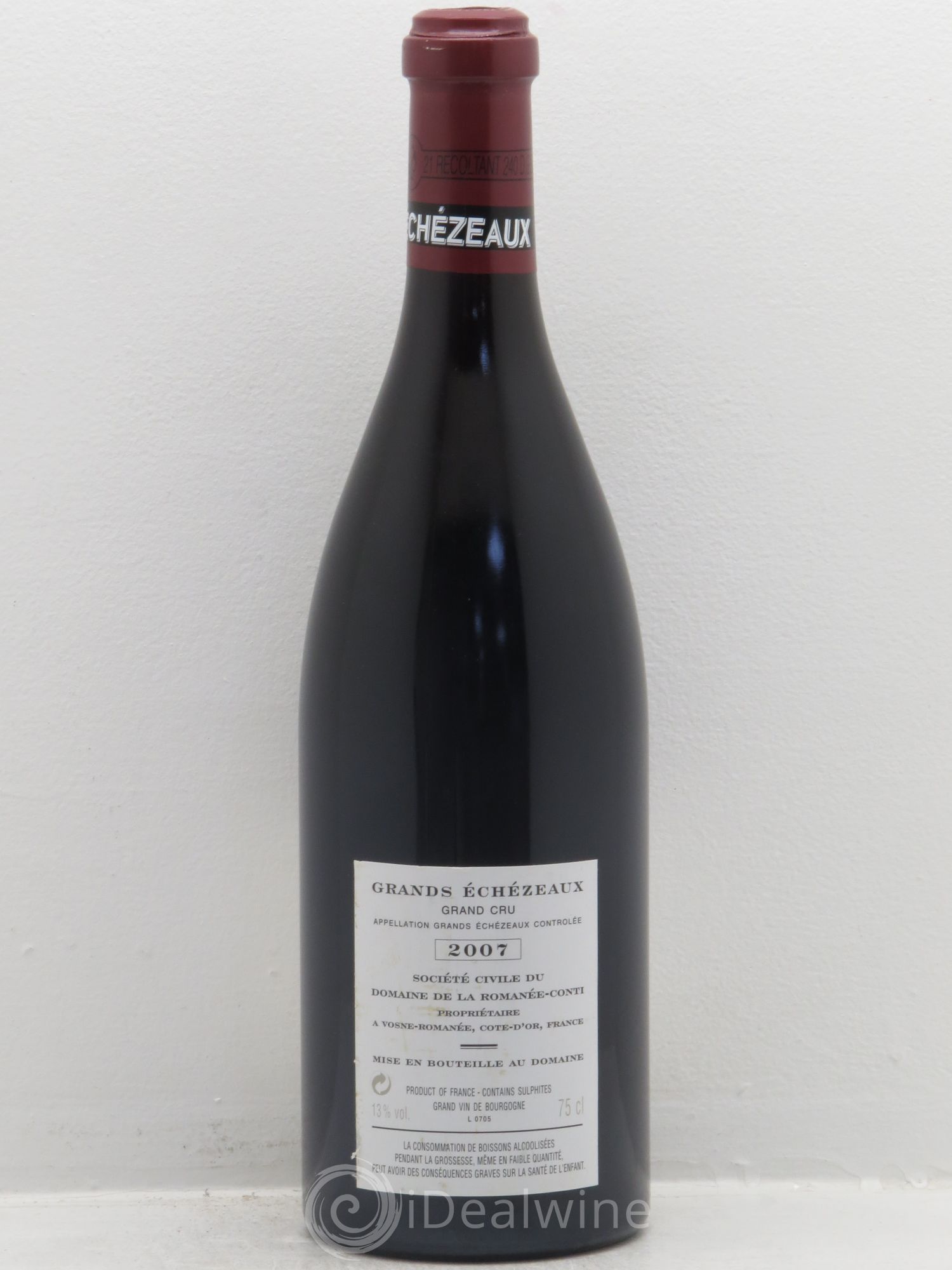 Grands-Echezeaux Grand Cru Domaine de la Romanée-Conti 2007 - Lot de 1 bouteille - 1