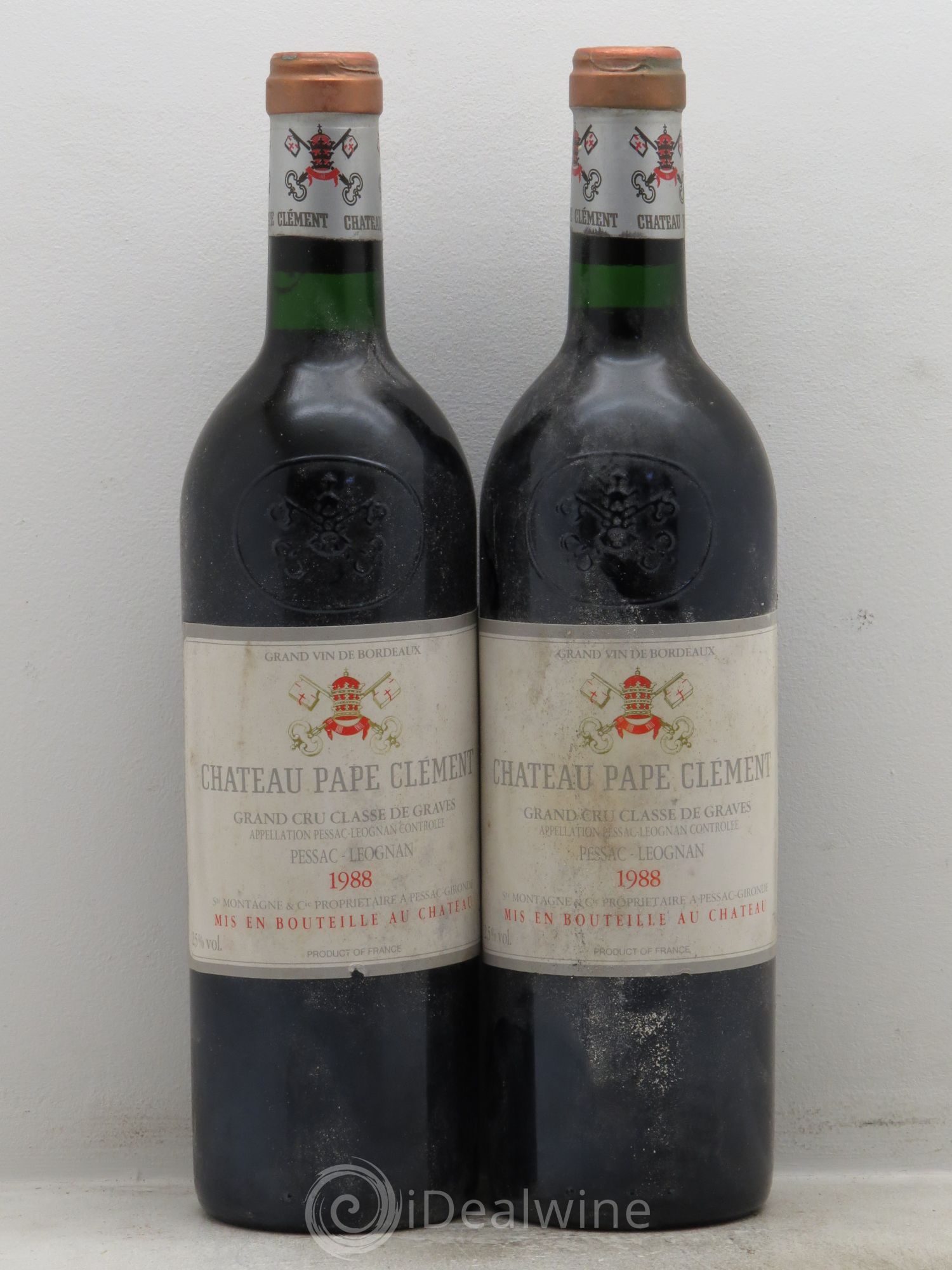 Château Pape Clément Cru Classé de Graves 1988 - Lot de 2 bouteilles - 0