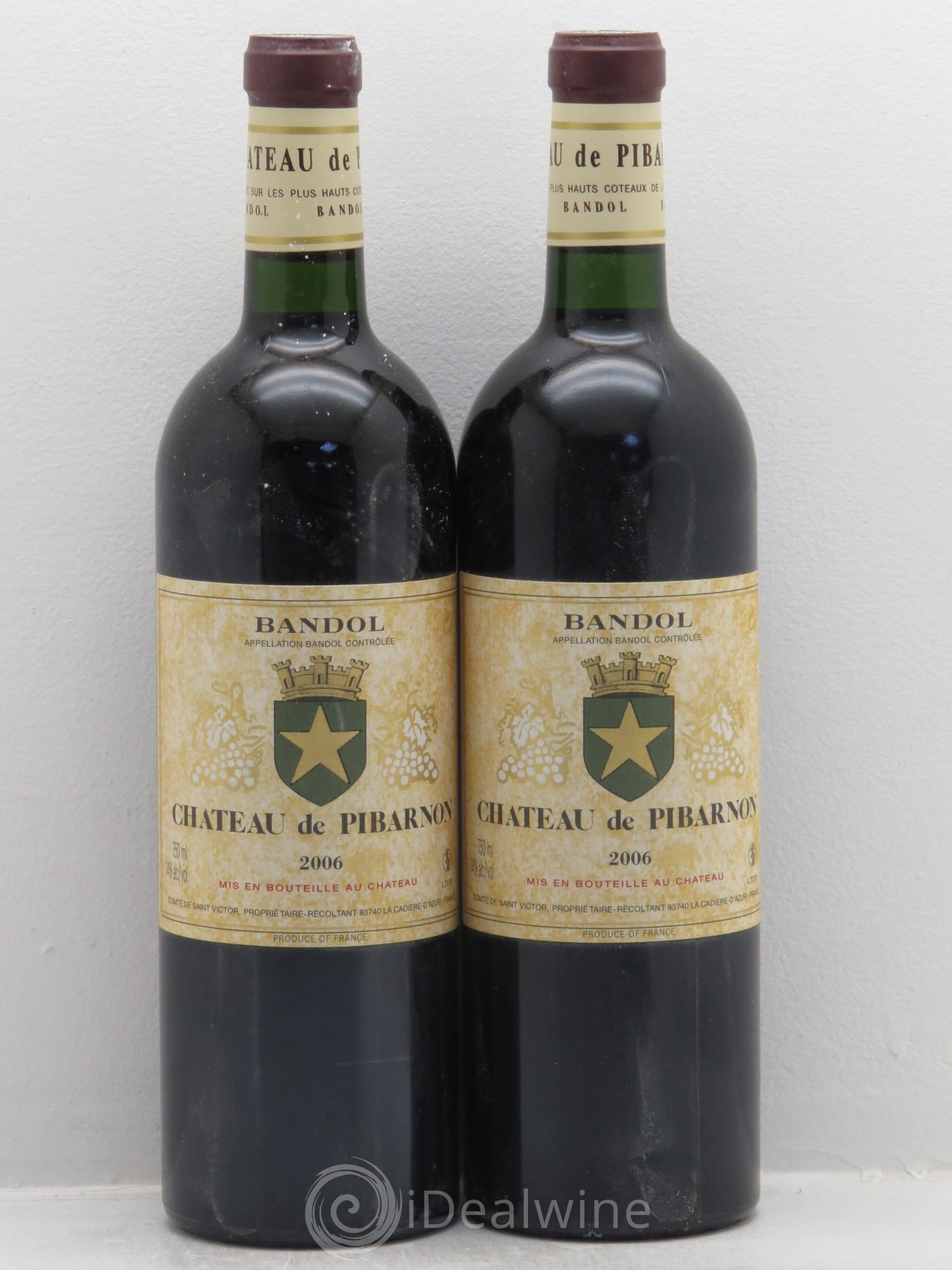Bandol Château de Pibarnon Comte de Saint-Victor 2006 - Lot de 2 bouteilles - 0