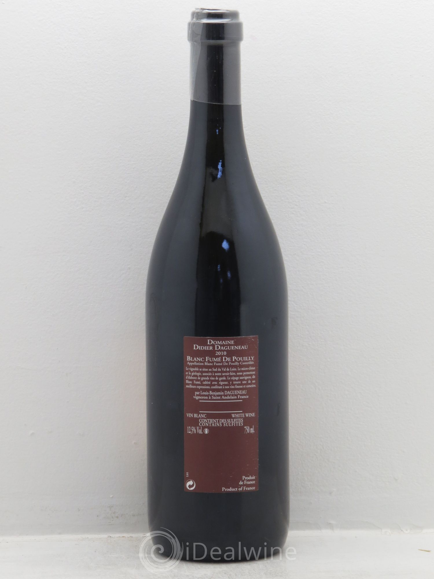 Vin de France (anciennement Pouilly-Fumé) Pur Sang Dagueneau (Domaine Didier - Louis-Benjamin) 2010 - Lot de 1 bouteille - 1