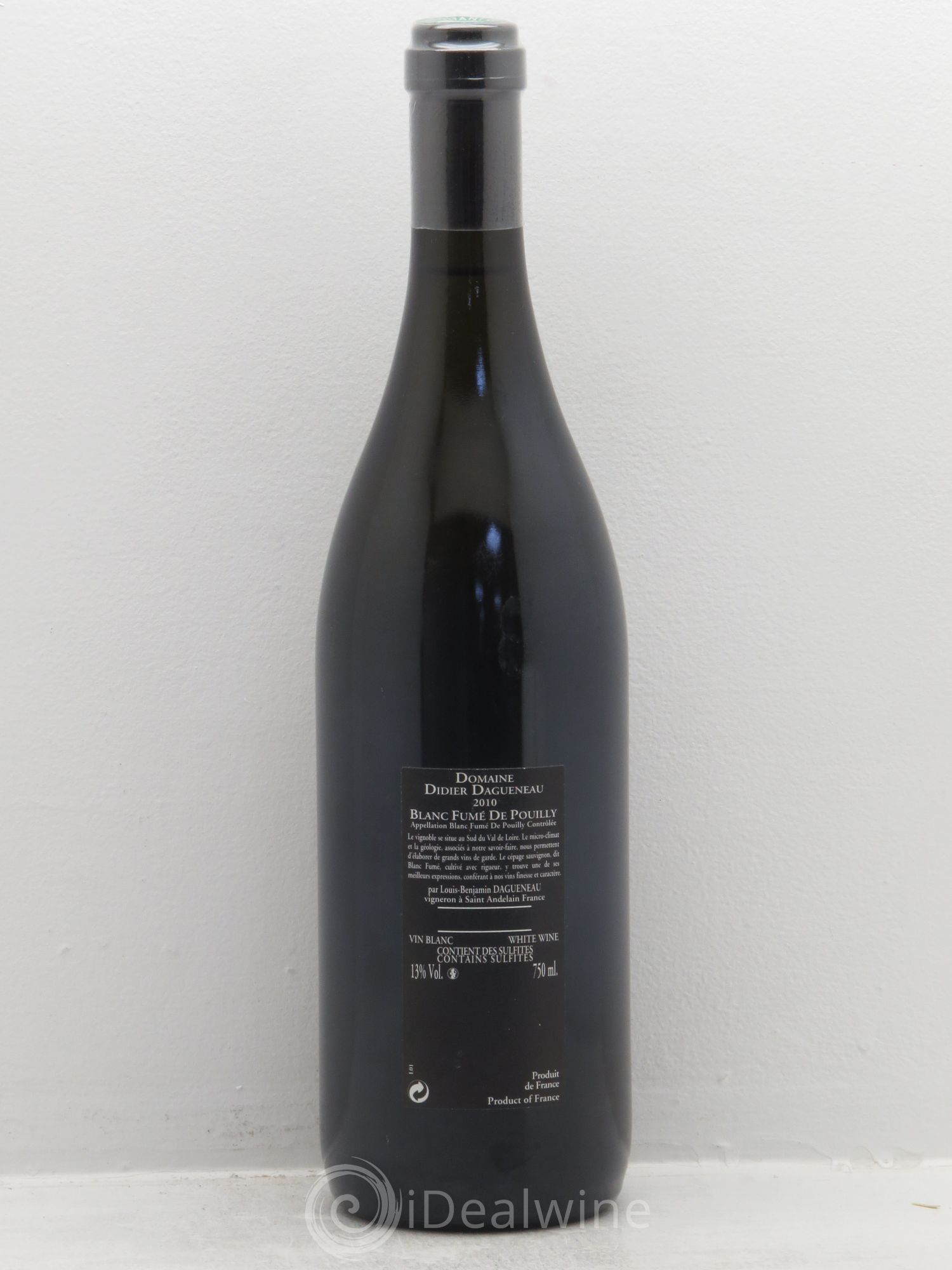 Vin de France (anciennement Pouilly-Fumé) Silex Dagueneau (Domaine Didier - Louis-Benjamin) 2010 - Lot de 1 bouteille - 1
