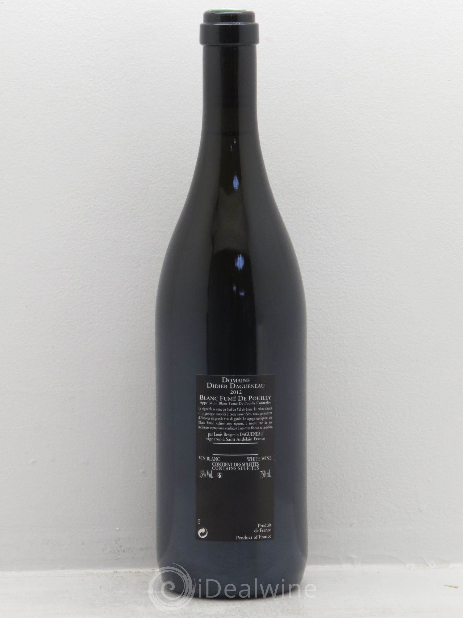 Vin de France (anciennement Pouilly-Fumé) Silex Dagueneau (Domaine Didier - Louis-Benjamin) 2012 - Lot de 1 bouteille - 1