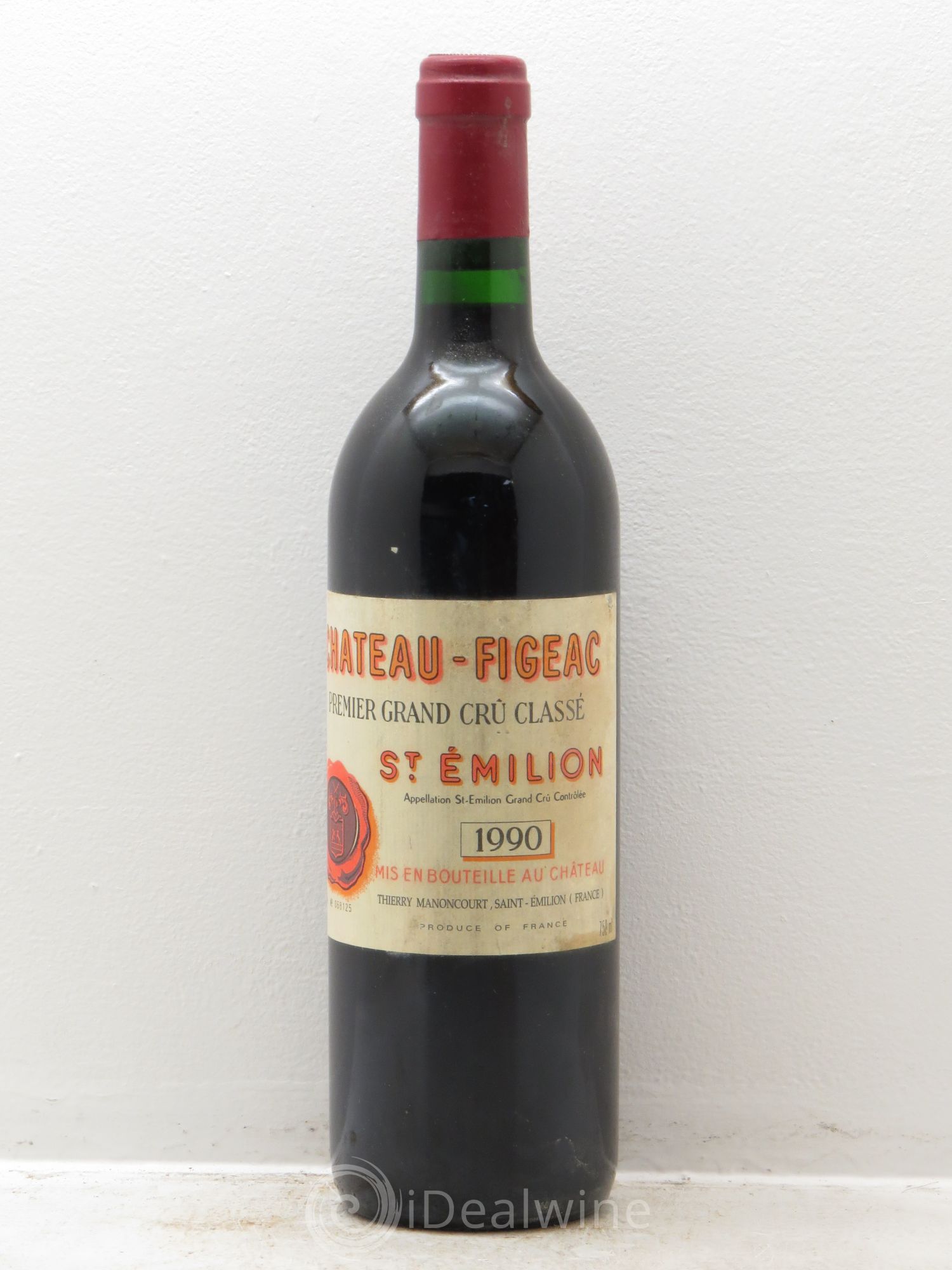 Château Figeac 1er Grand Cru Classé A 1990 - Lot de 1 bouteille - 0
