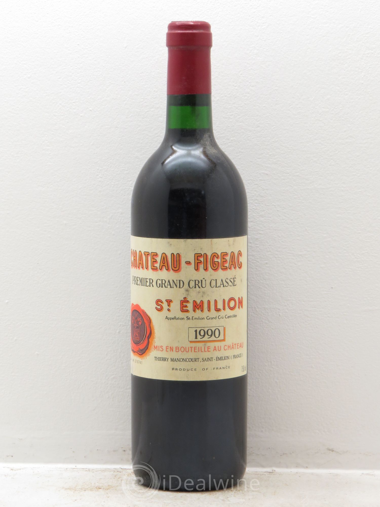 Château Figeac 1er Grand Cru Classé A 1990 - Lot de 1 bouteille - 0