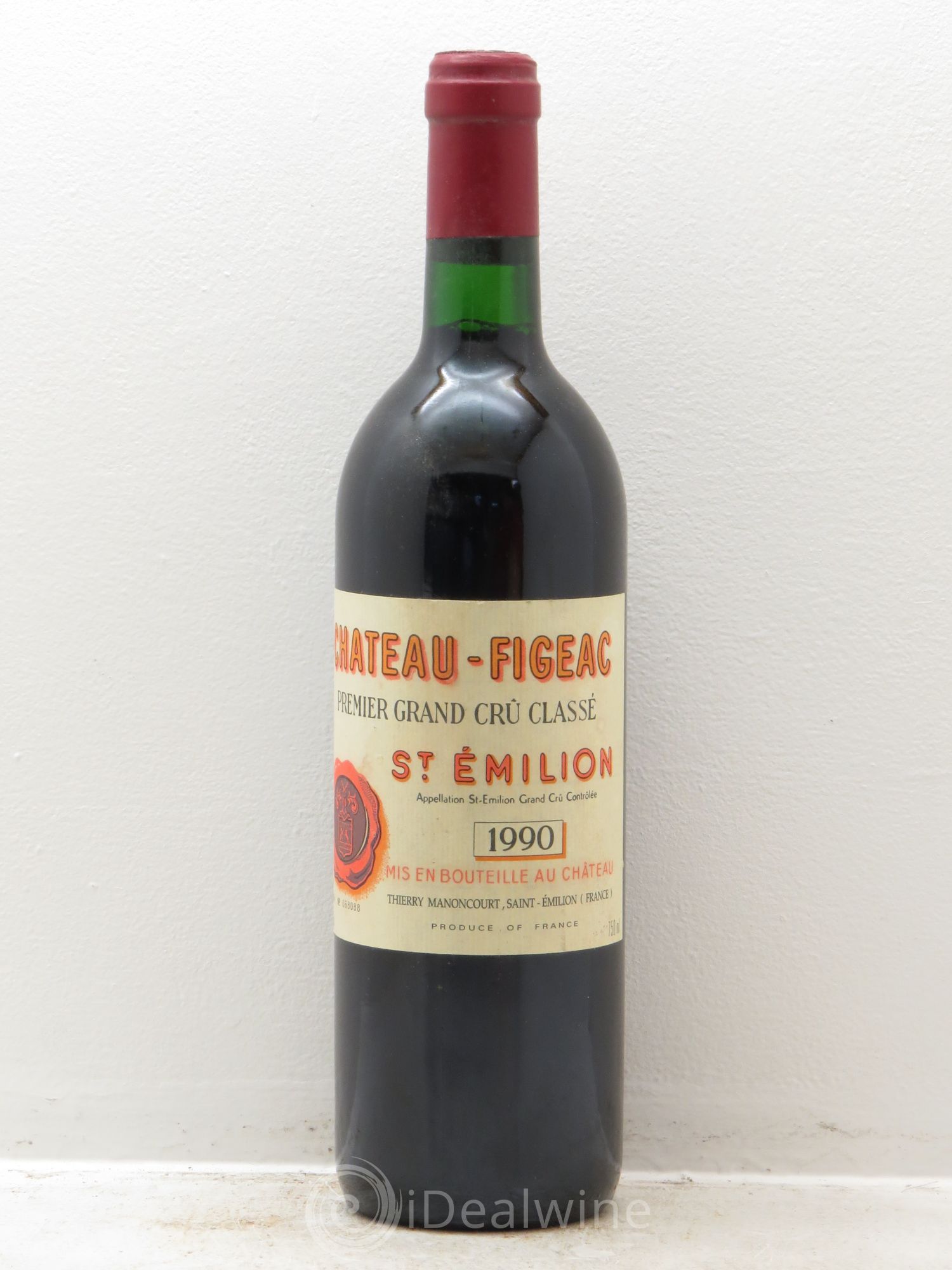 Château Figeac 1er Grand Cru Classé A 1990 - Lot de 1 bouteille - 0