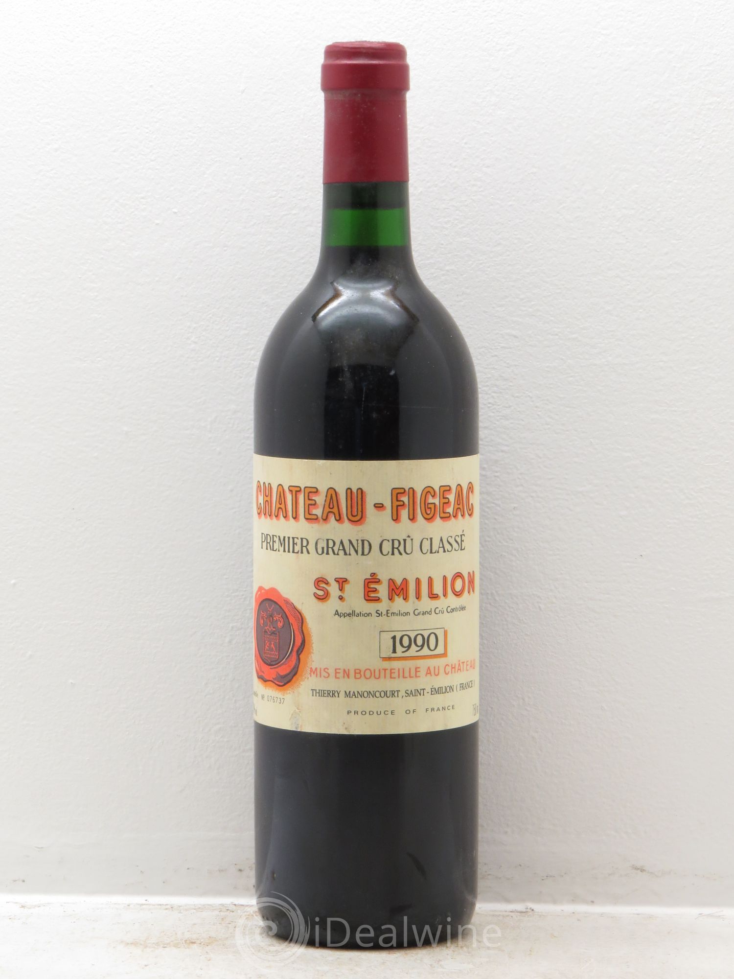 Château Figeac 1er Grand Cru Classé A 1990 - Lot de 1 bouteille - 0