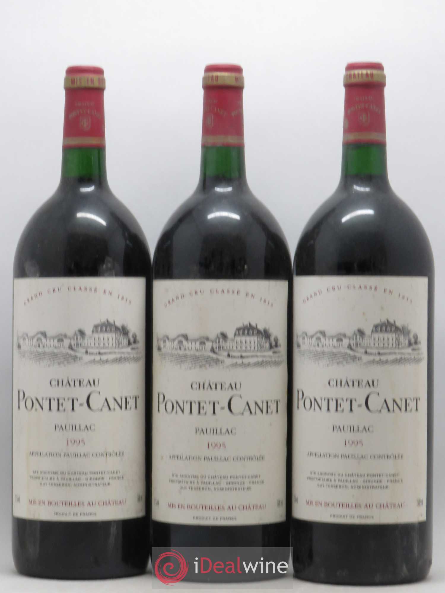 Château Pontet Canet 5ème Grand Cru Classé 1995 - Lot de 3 magnums - 0