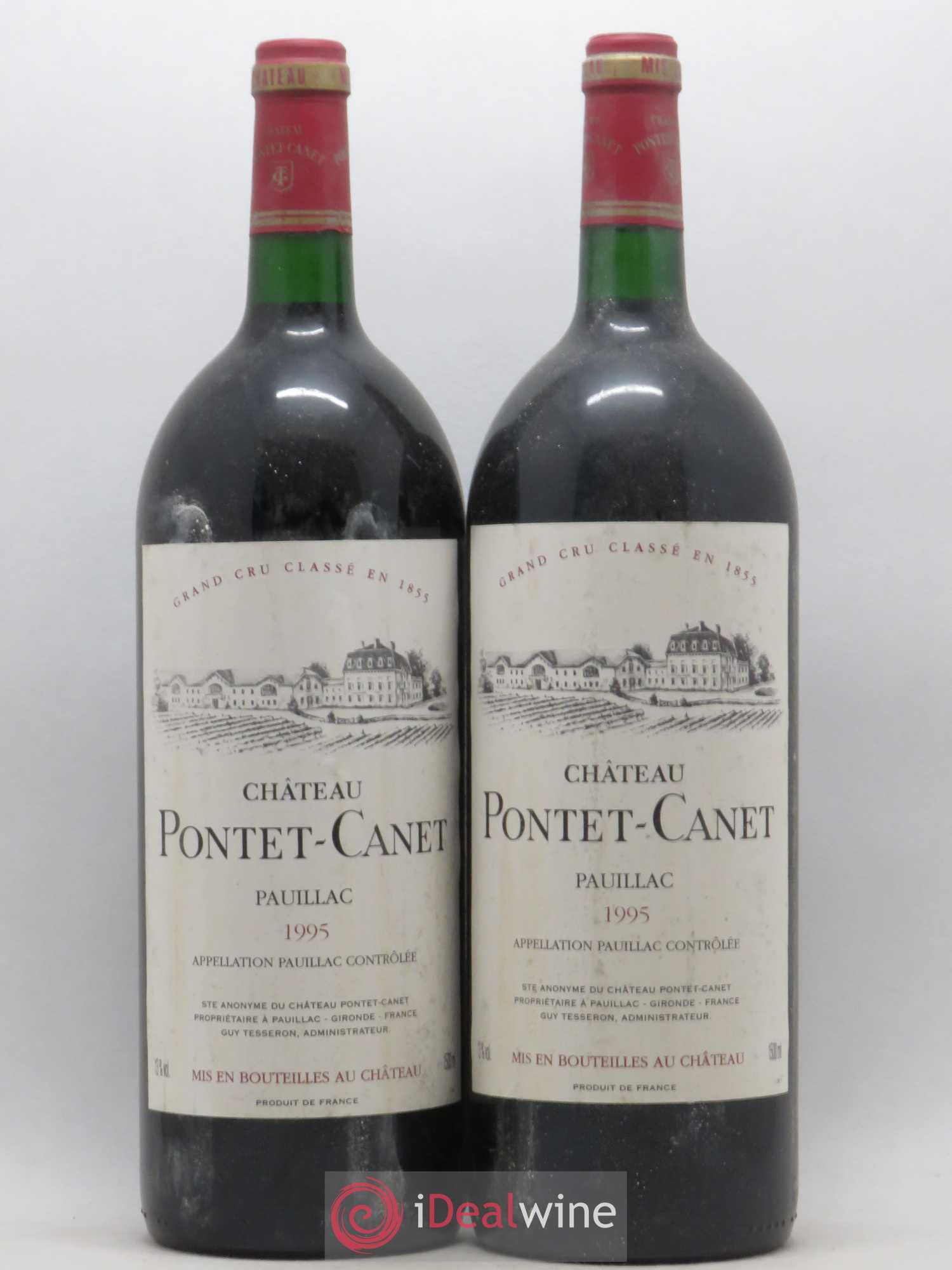 Château Pontet Canet 5ème Grand Cru Classé 1995 - Lot de 2 magnums - 0
