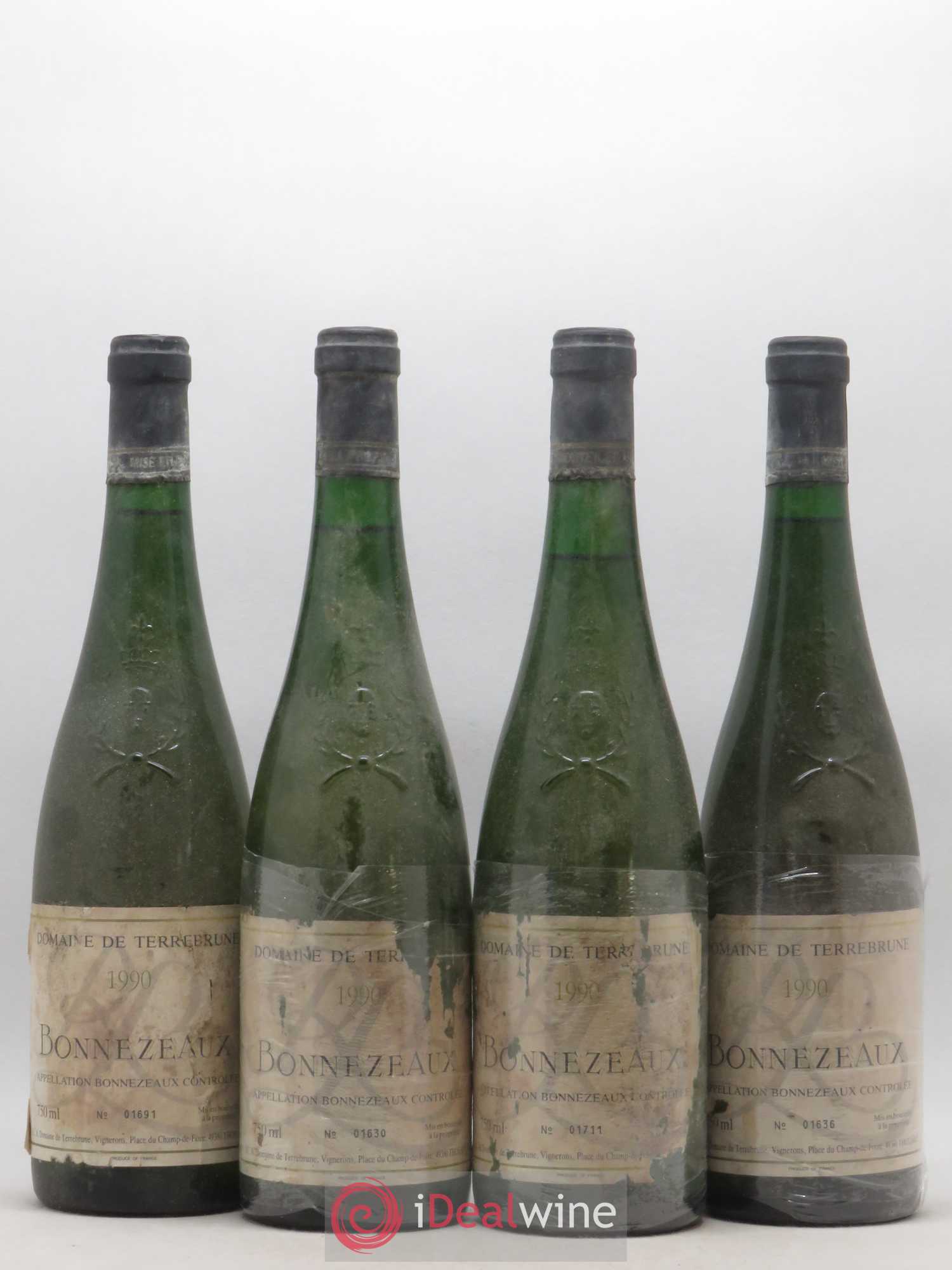 Bonnezeaux Domaine de Terrebrune 1990 - Lotto di 4 bottiglie - 0