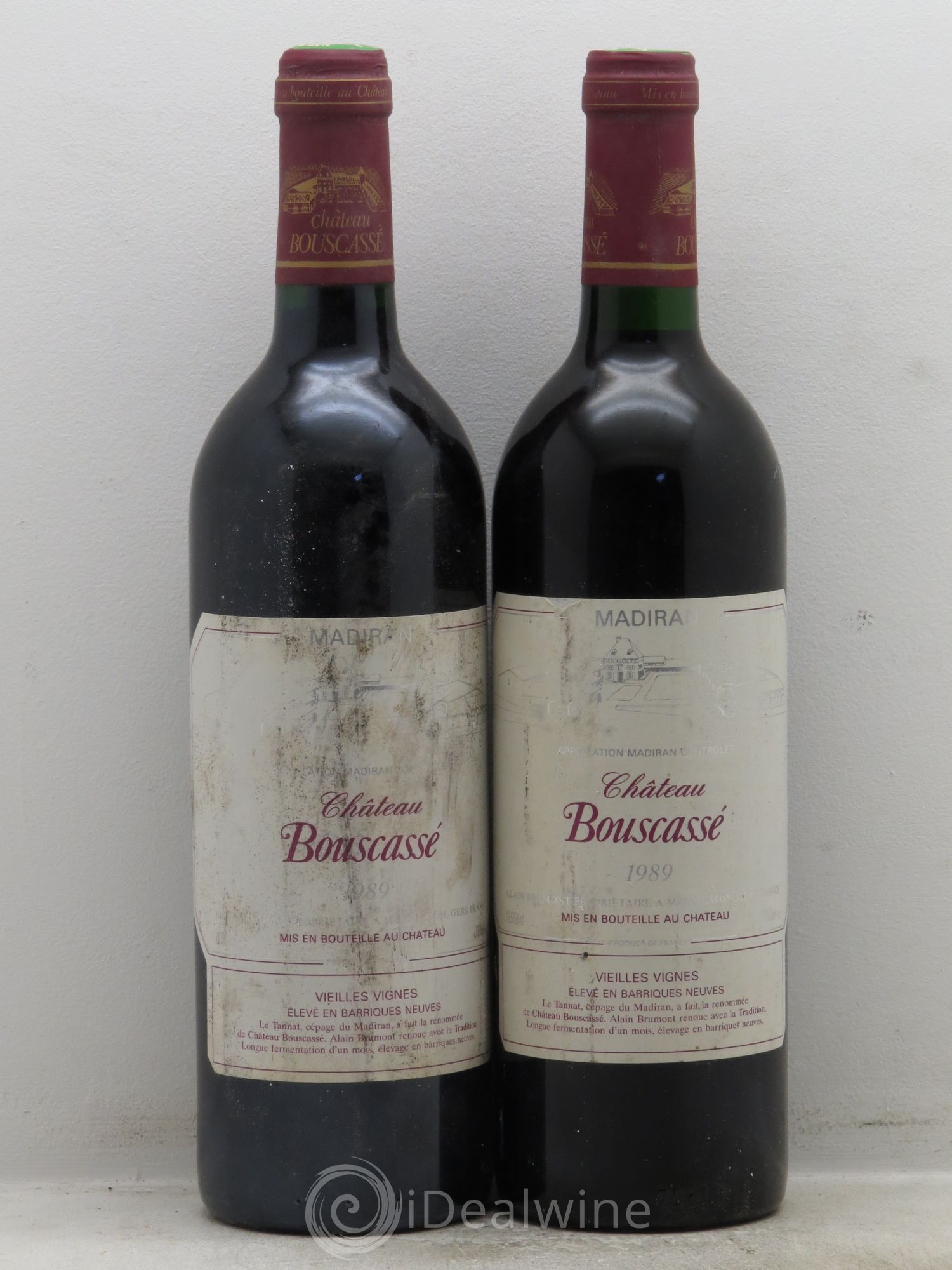 Madiran Vieilles Vignes Château Bouscassé - Alain Brumont 1989 - Lot de 2 bouteilles - 0