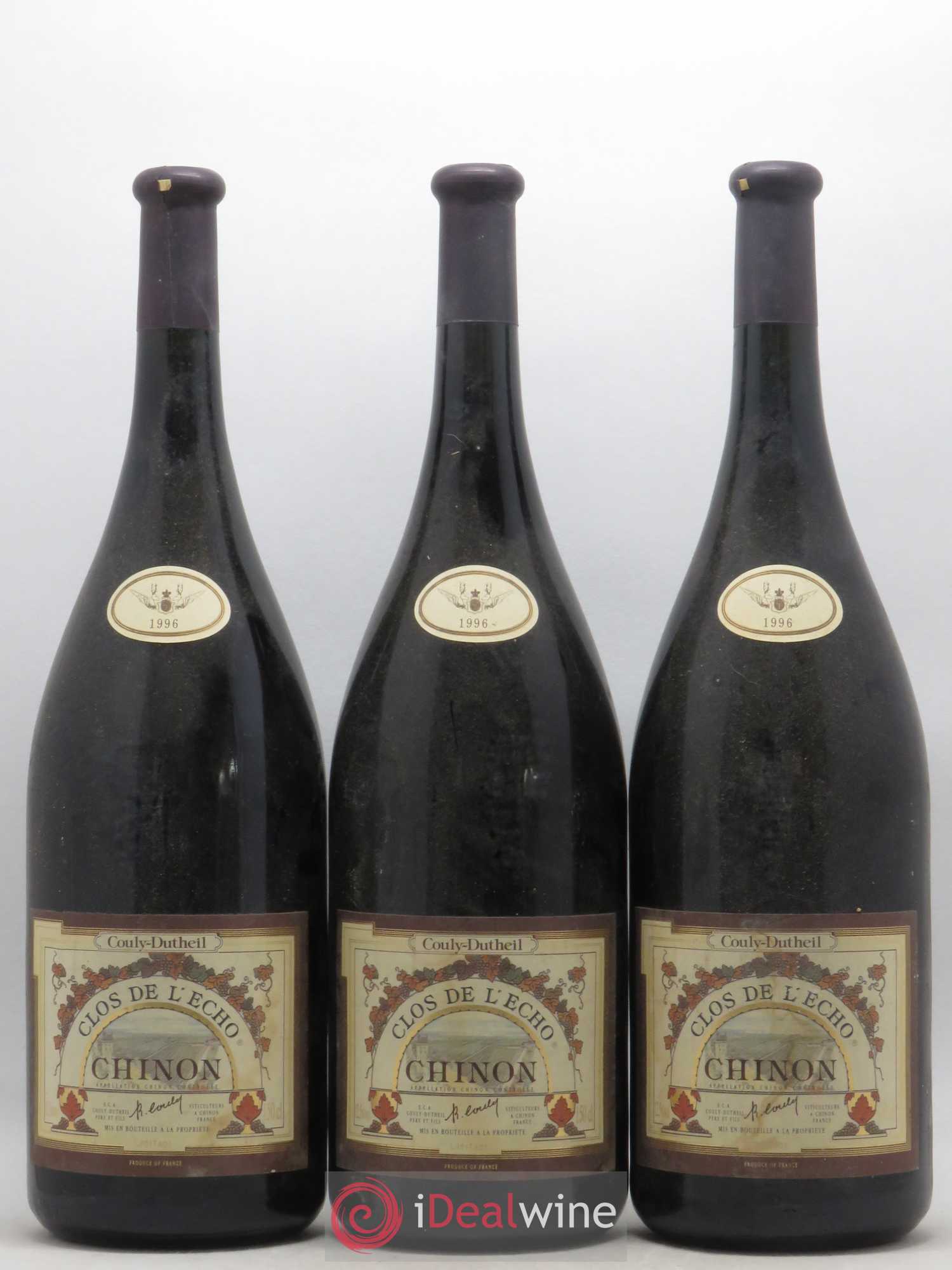 Chinon Clos de l'Echo Couly-Dutheil 1996 - Lot de 3 magnums - 0