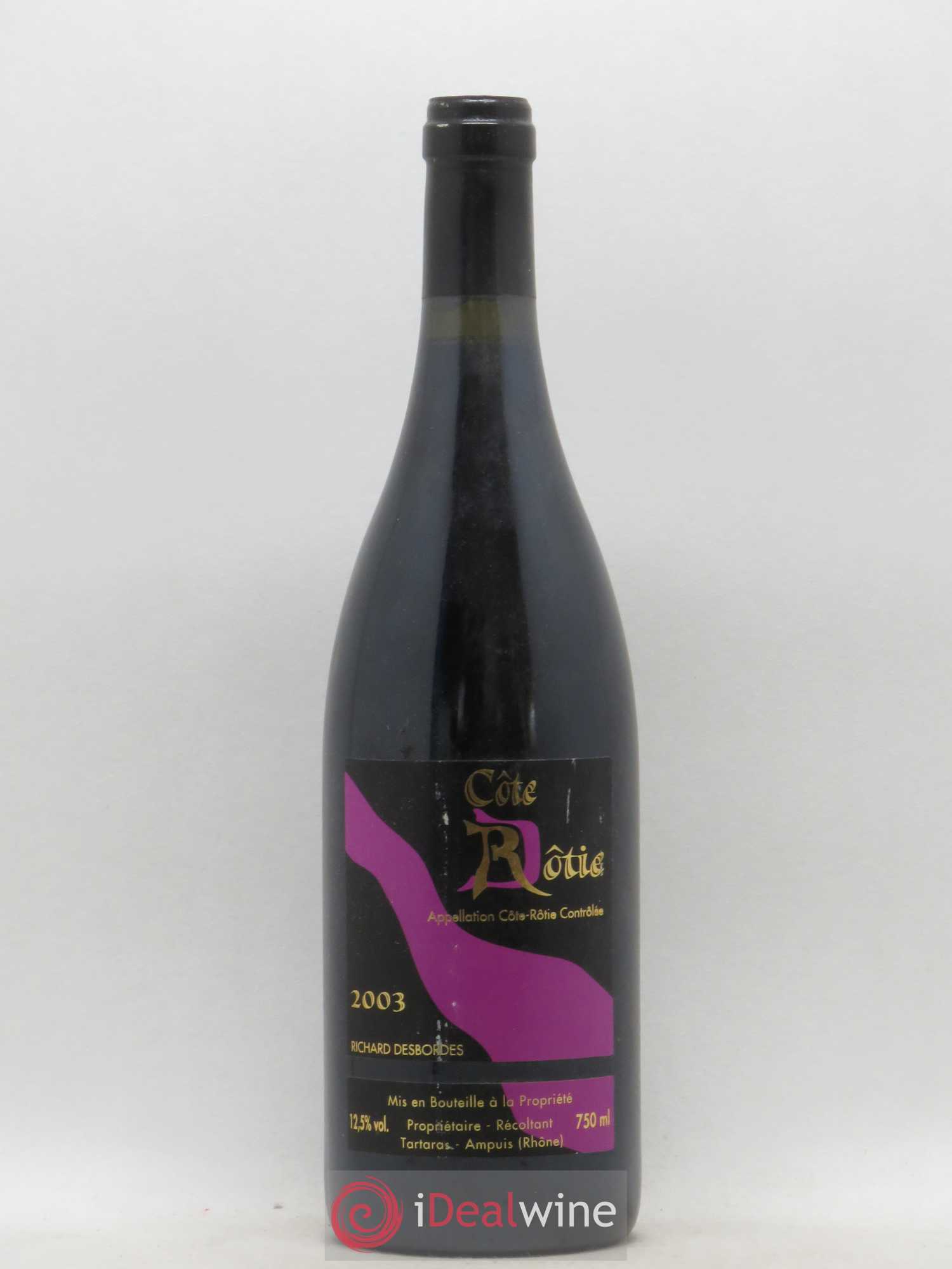 Côte-Rôtie Richard Desbordes 2003 - Lot de 1 bouteille - 0