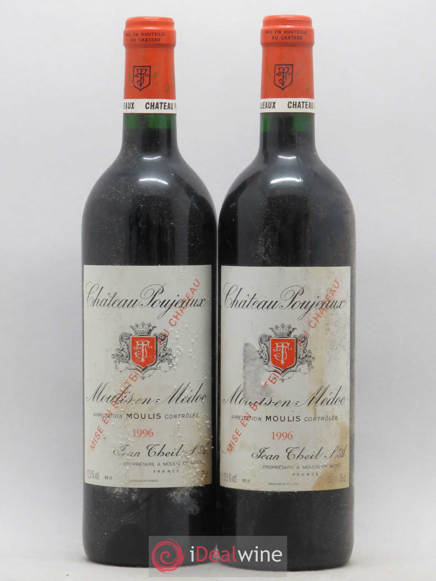 Château Poujeaux 1996 - Lot de 2 bouteilles - 0