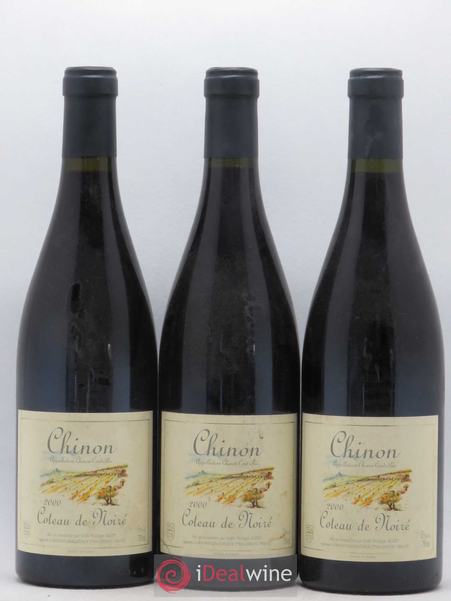 Chinon Coteau de Noiré Philippe Alliet 2000 - Lot de 3 bouteilles - 0