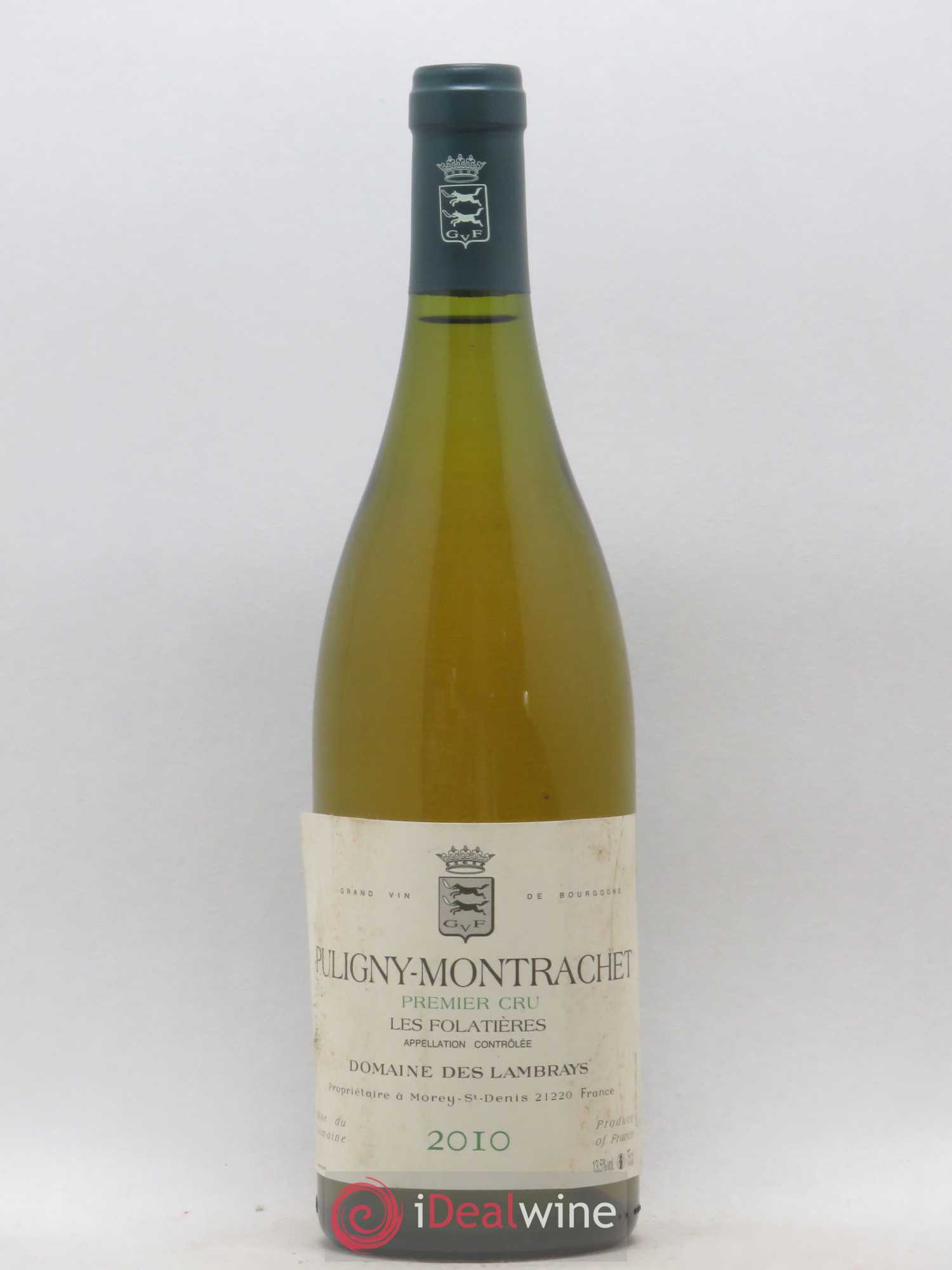 Puligny-Montrachet 1er Cru Les Folatières Domaine des Lambrays 2010 - Lot de 1 bouteille - 0