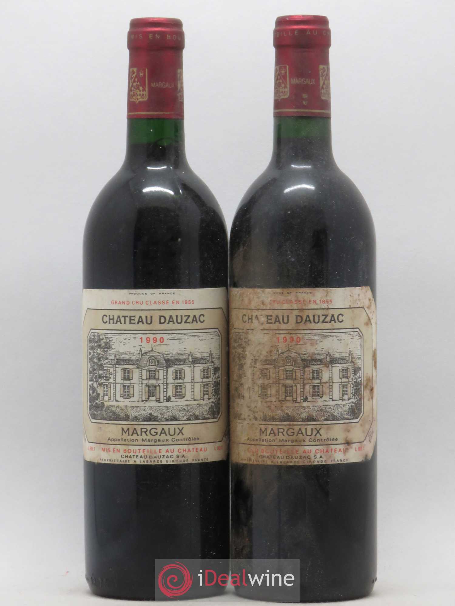 Château Dauzac 5ème Grand Cru Classé 1990 - Lot de 2 bouteilles - 0