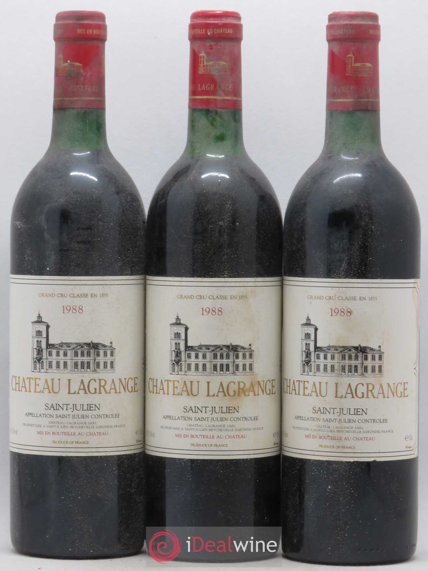 Château Lagrange 3ème Grand Cru Classé 1988 - Lot de 3 bouteilles - 0