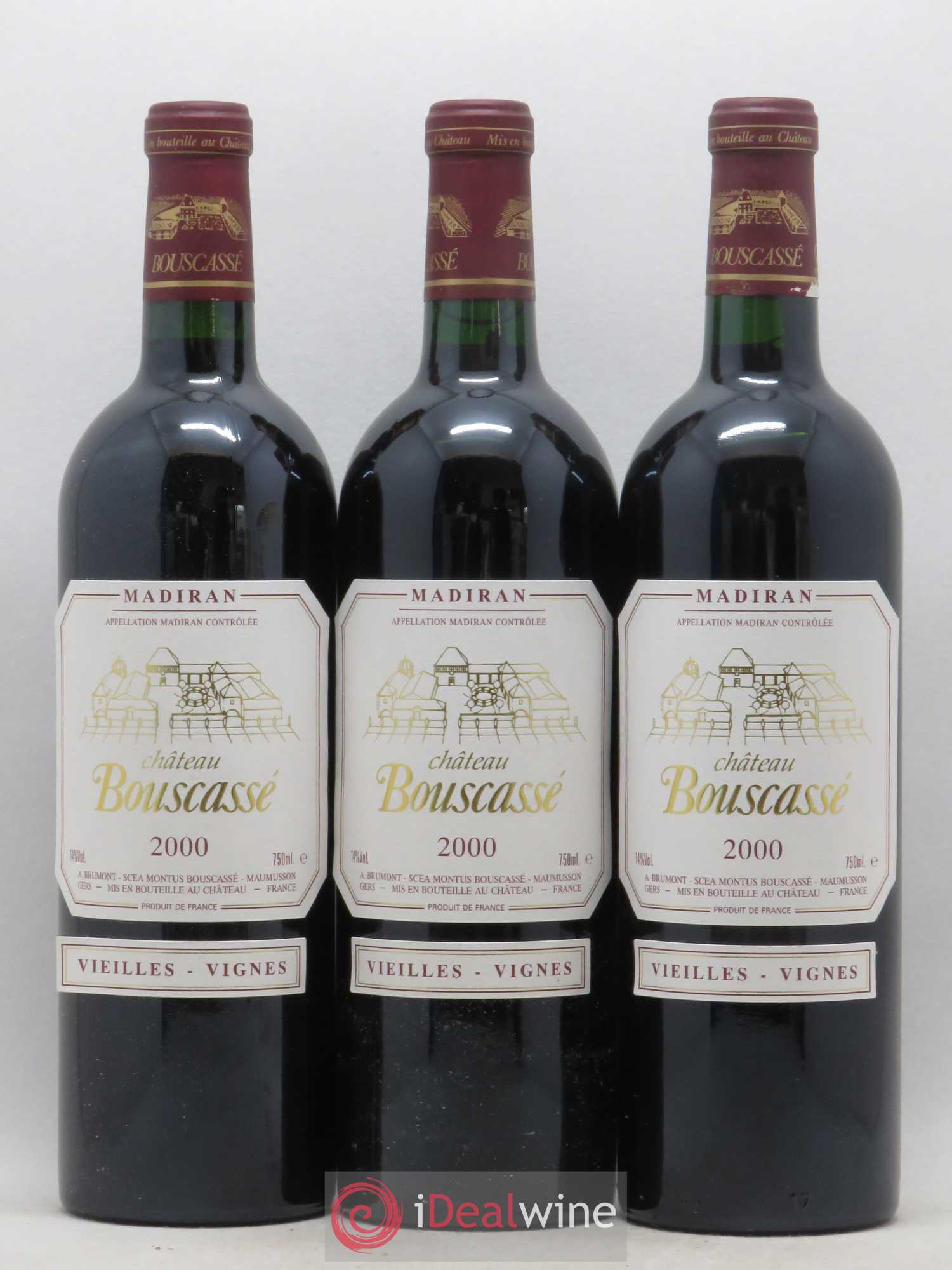 Madiran Vieilles Vignes Château Bouscassé - Alain Brumont 2000 - Lot de 12 bouteilles - 3