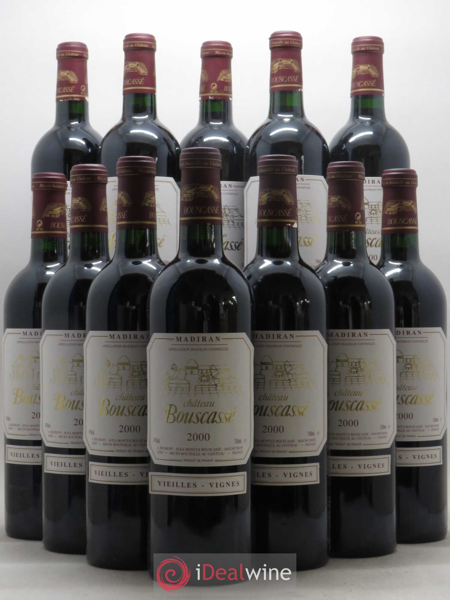 Madiran Vieilles Vignes Château Bouscassé - Alain Brumont 2000 - Lot de 12 bouteilles - 0