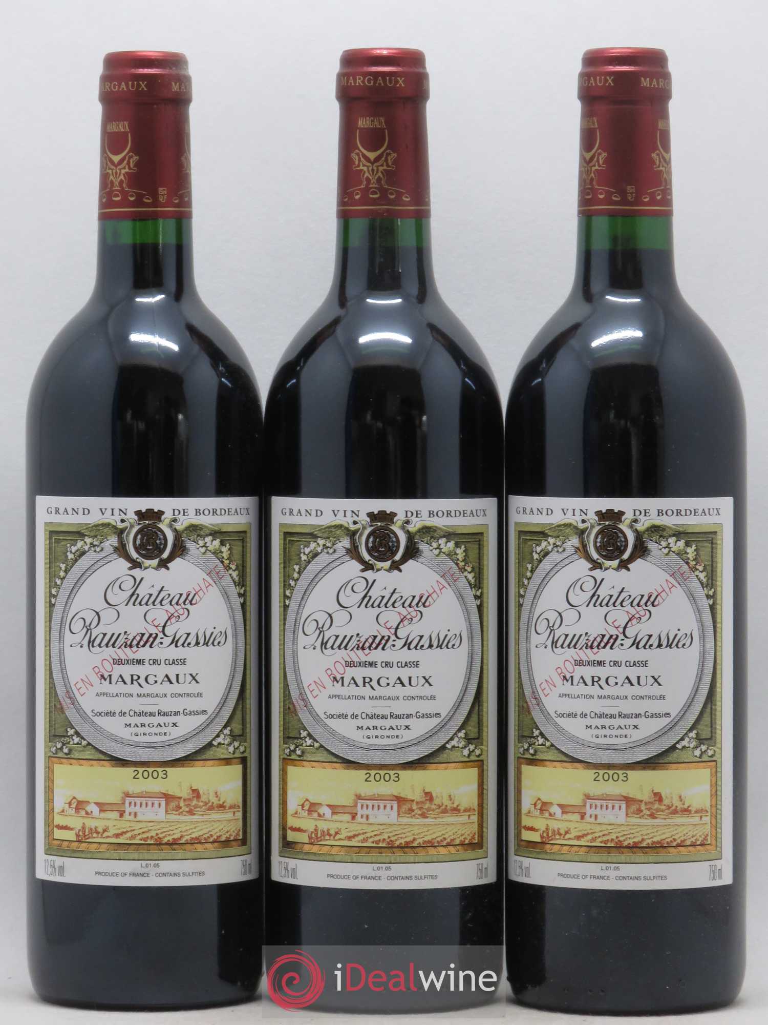 Château Rauzan-Gassies 2ème Grand Cru Classé 2003 - Lot de 12 bouteilles - 4