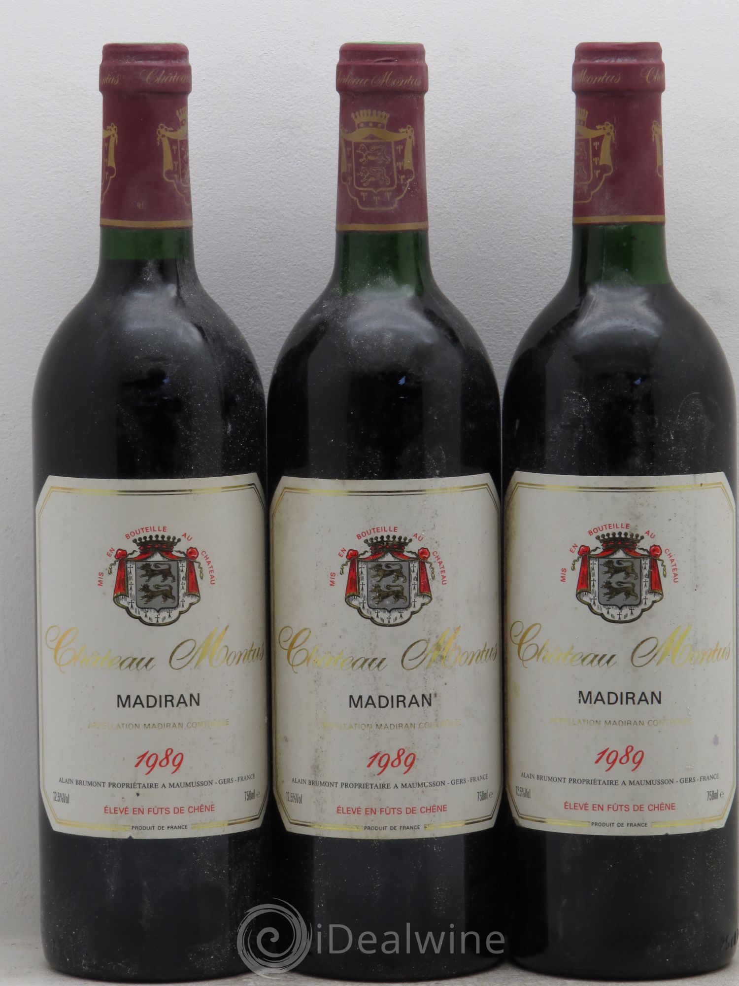 Madiran Château Montus Alain Brumont 1989 - Lot de 3 bouteilles - 0