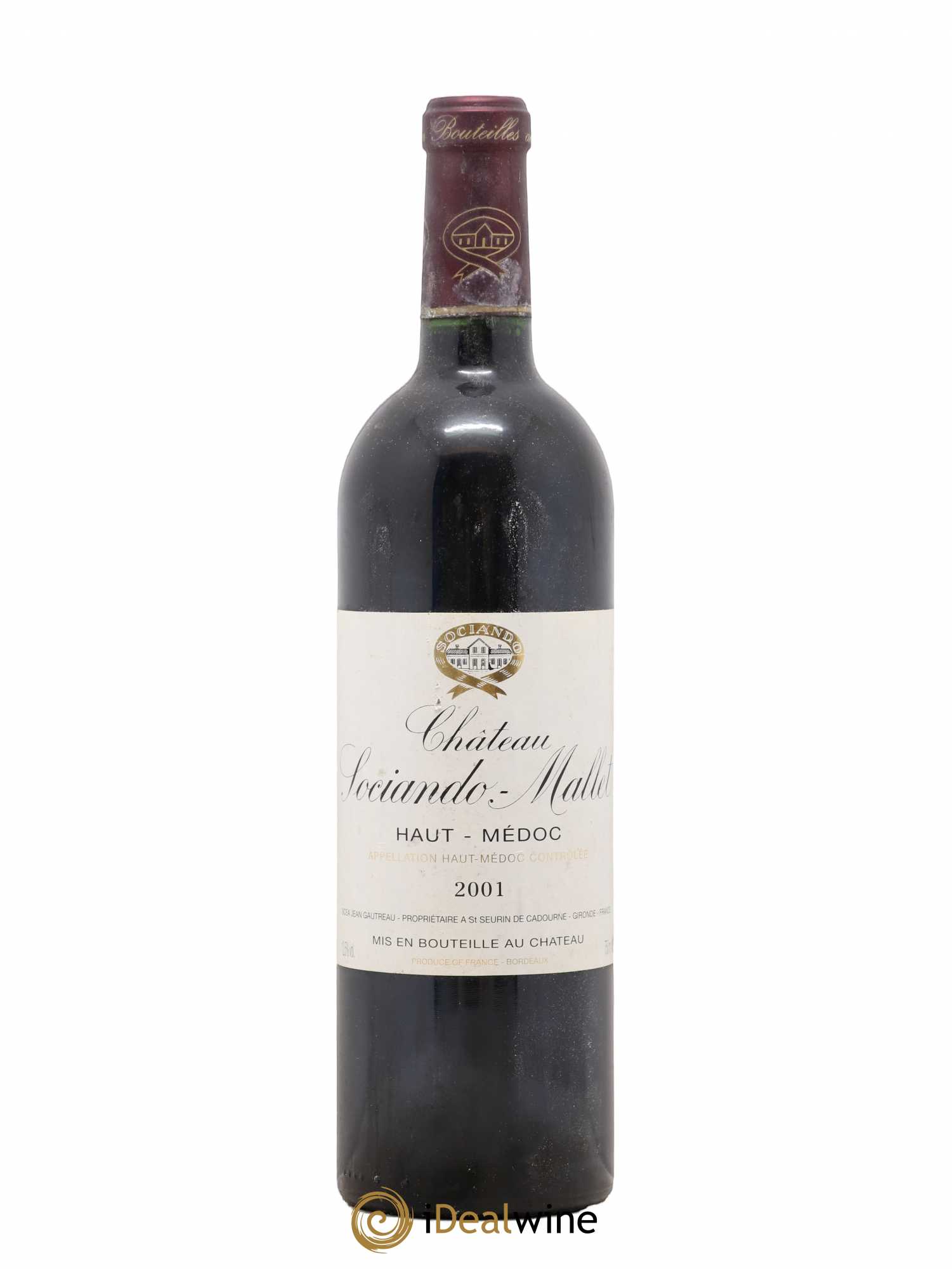 Château Sociando Mallet 2001 - Lot de 1 bouteille - 0