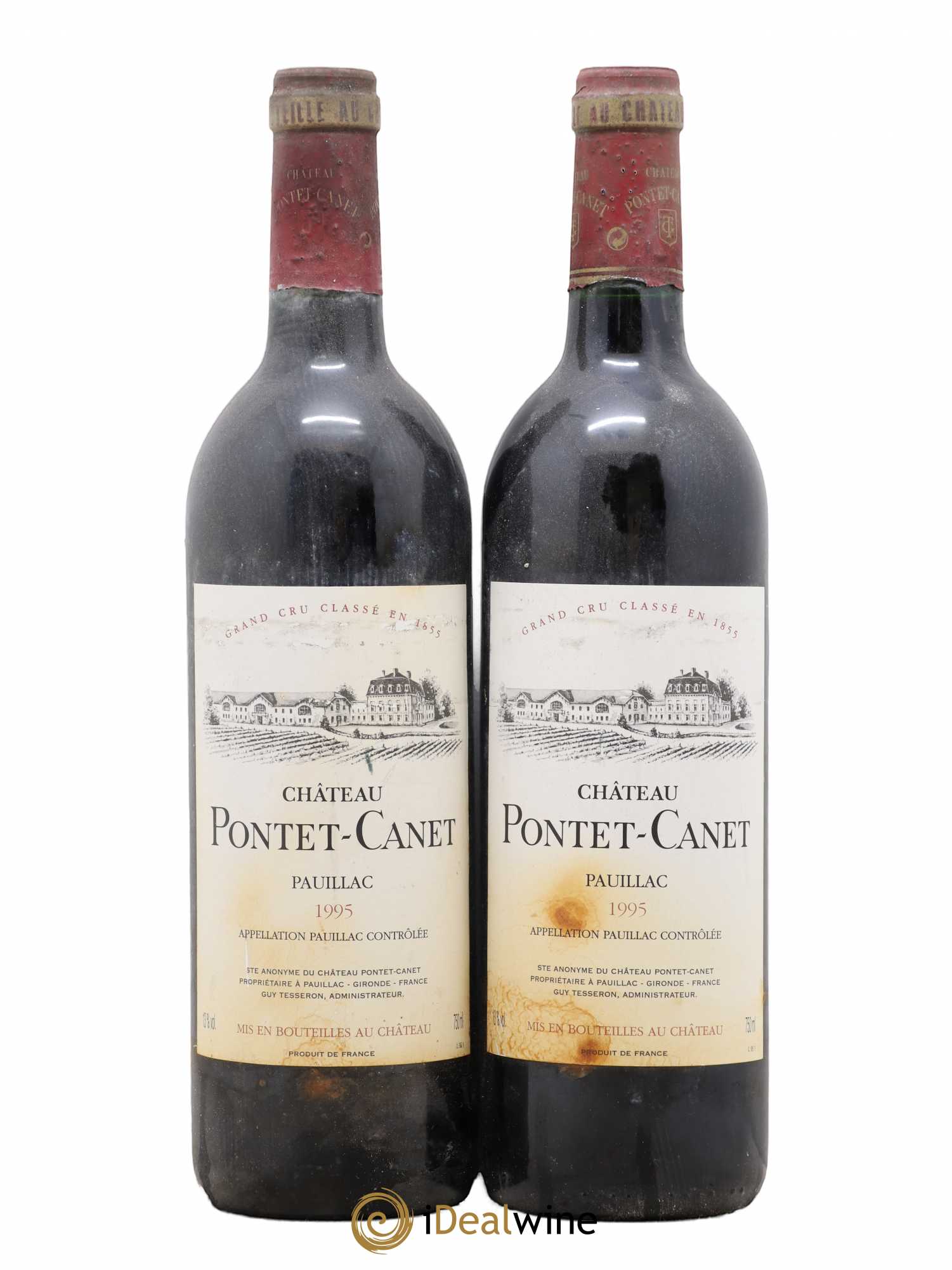 Château Pontet Canet 5ème Grand Cru Classé 1995 - Lot de 2 bouteilles - 0