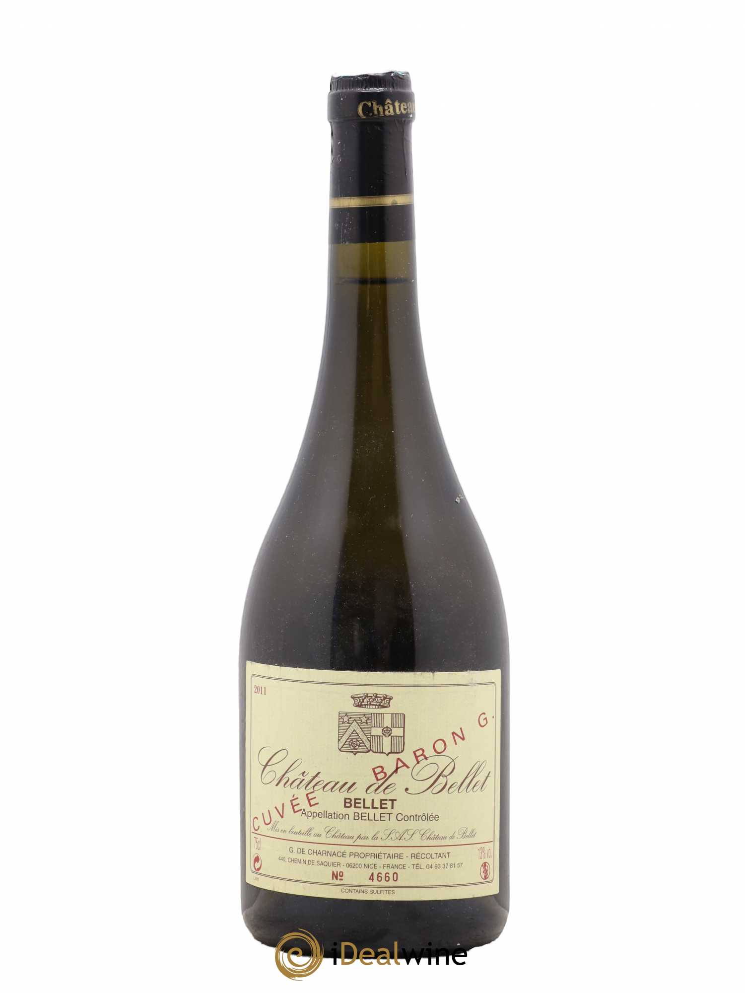 Bellet Château de Bellet Baron G 2011 - Lot de 1 bouteille - 0