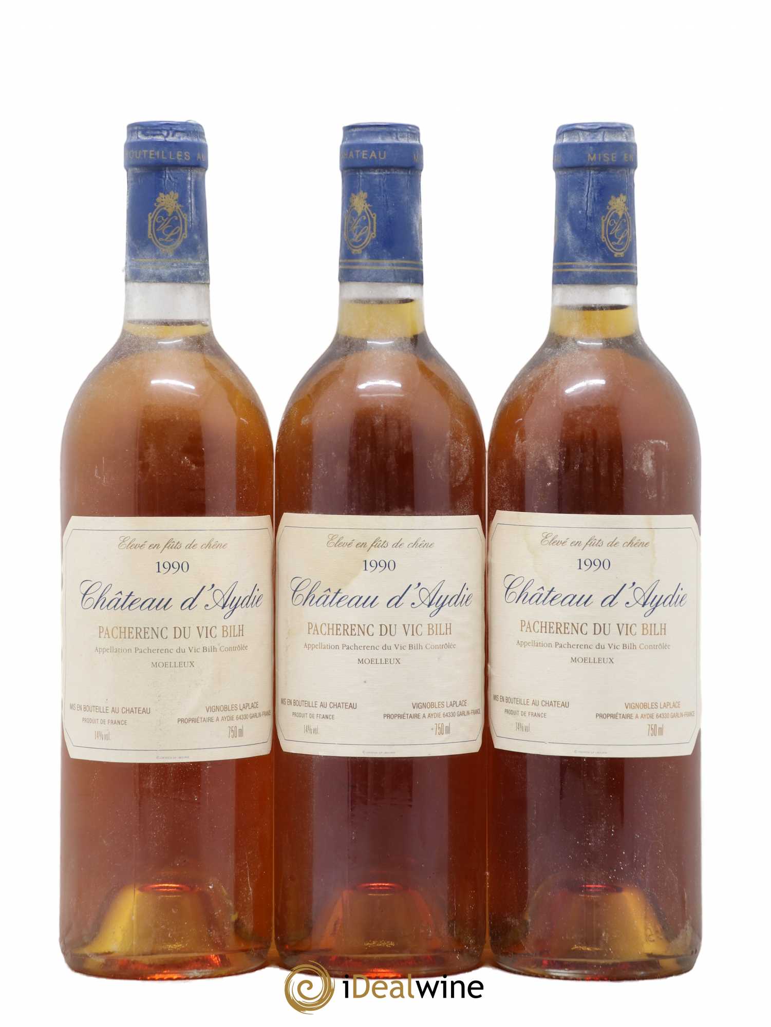 Pacherenc du Vic-Bilh Château Aydie Laplace 1990 - Lotto di 3 bottiglie - 0
