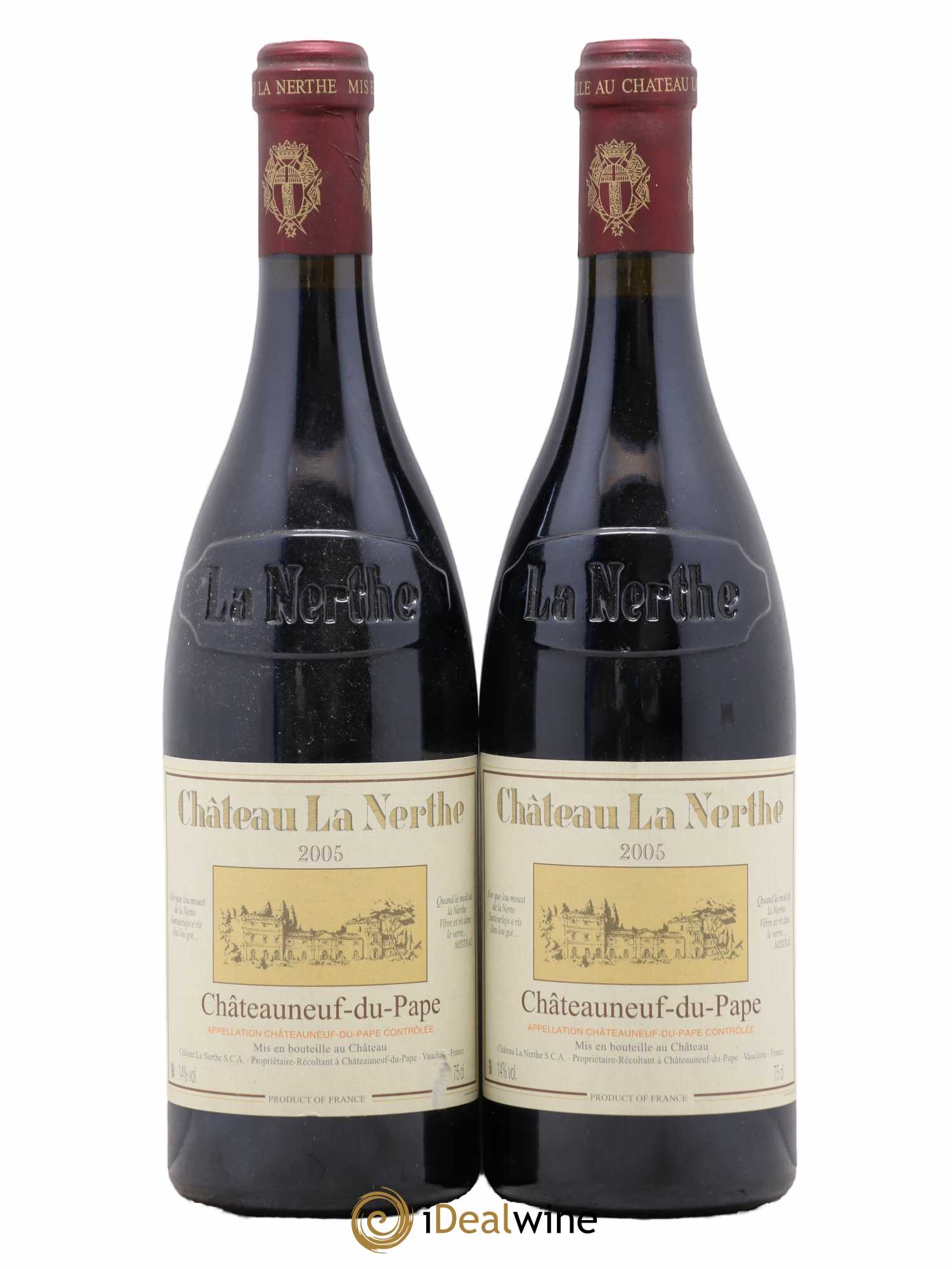 Châteauneuf-du-Pape Château la Nerthe Famille Richard 2005 - Lot de 2 bouteilles - 0