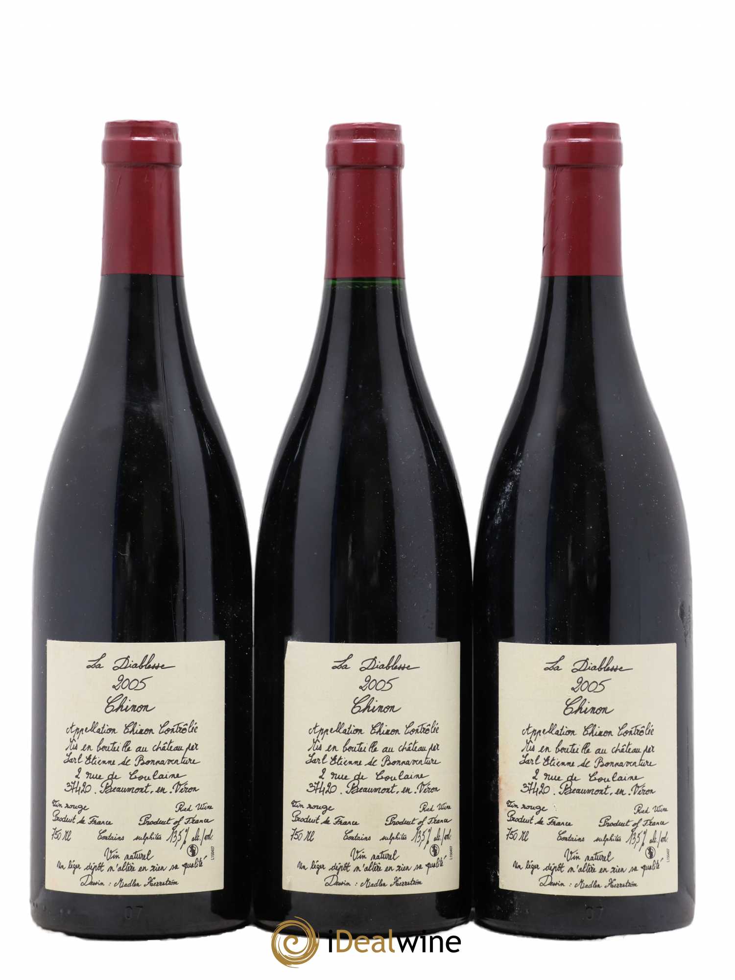 Chinon La Diablesse Etienne De Bonnaventure 2005 - Posten von 3 Flaschen - 1