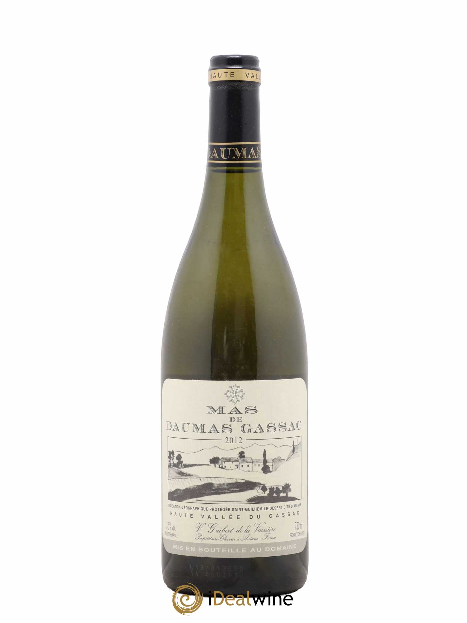 Saint-Guilhem-le-Désert - Cité d'Aniane Mas Daumas Gassac Famille Guibert de La Vaissière 2012 - Lot de 1 bouteille - 0