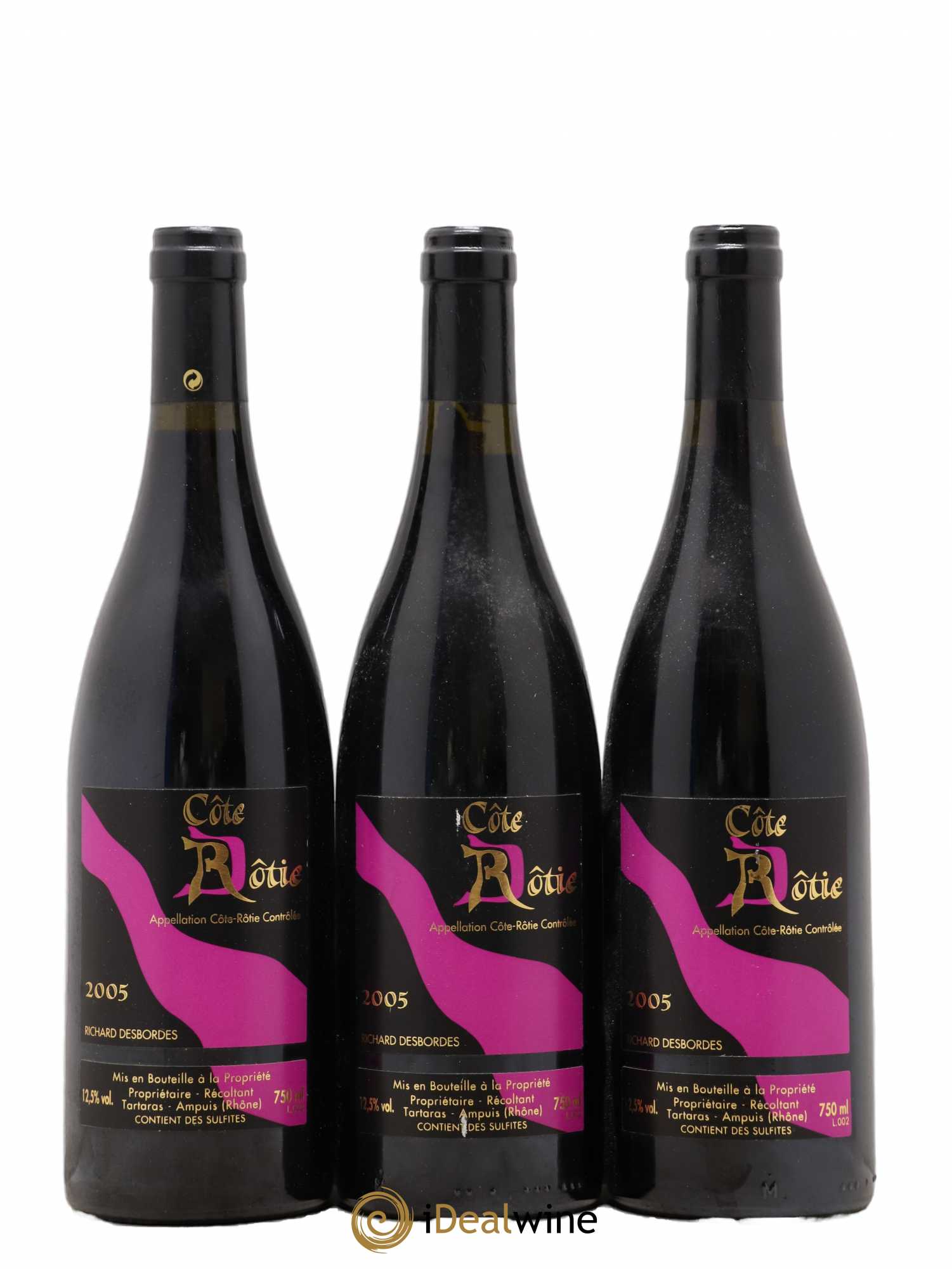 Côte-Rôtie Richard Desbordes 2005 - Posten von 3 Flaschen - 0