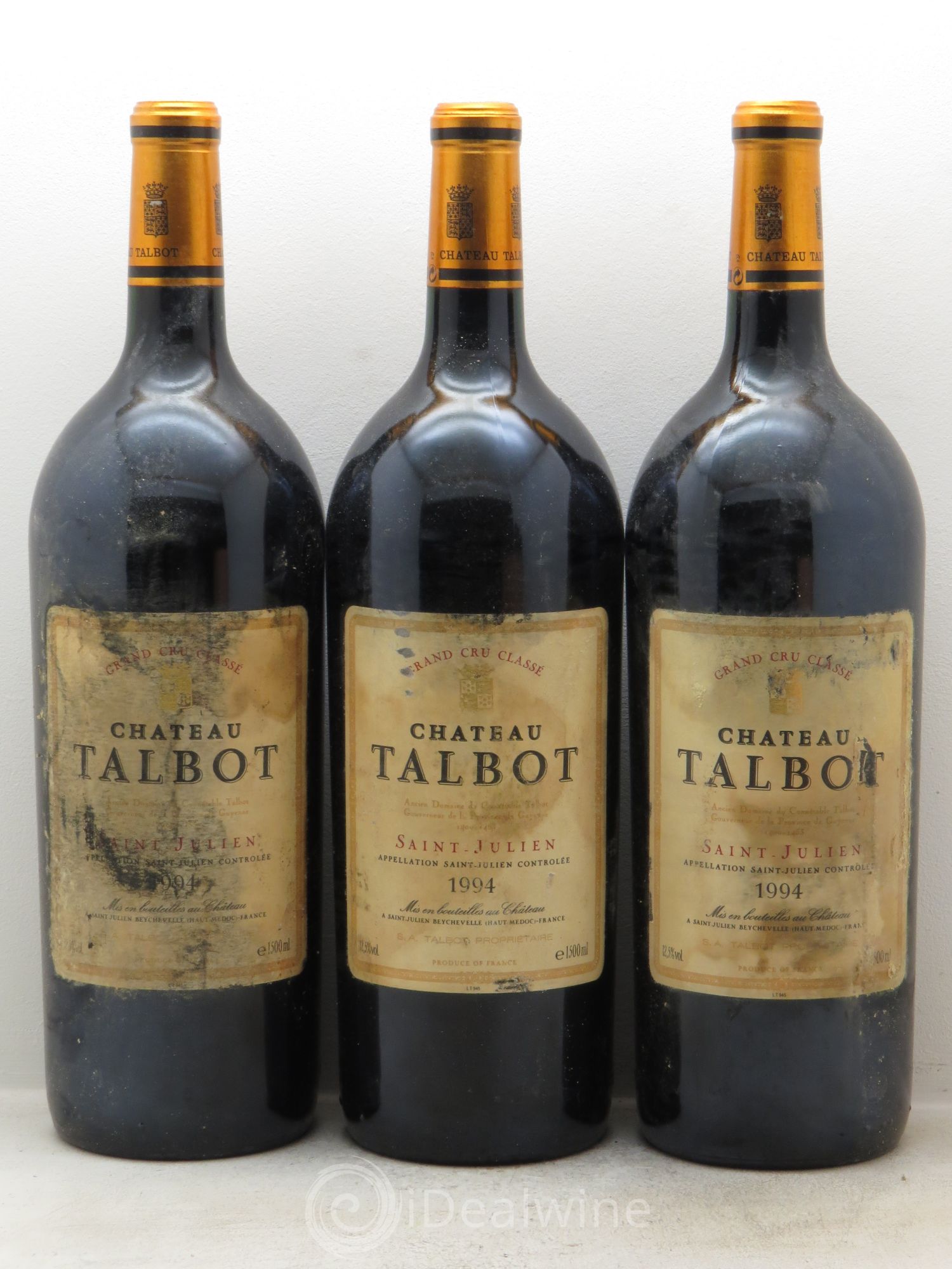 Château Talbot 4ème Grand Cru Classé 1994 - Lot de 3 magnums - 0