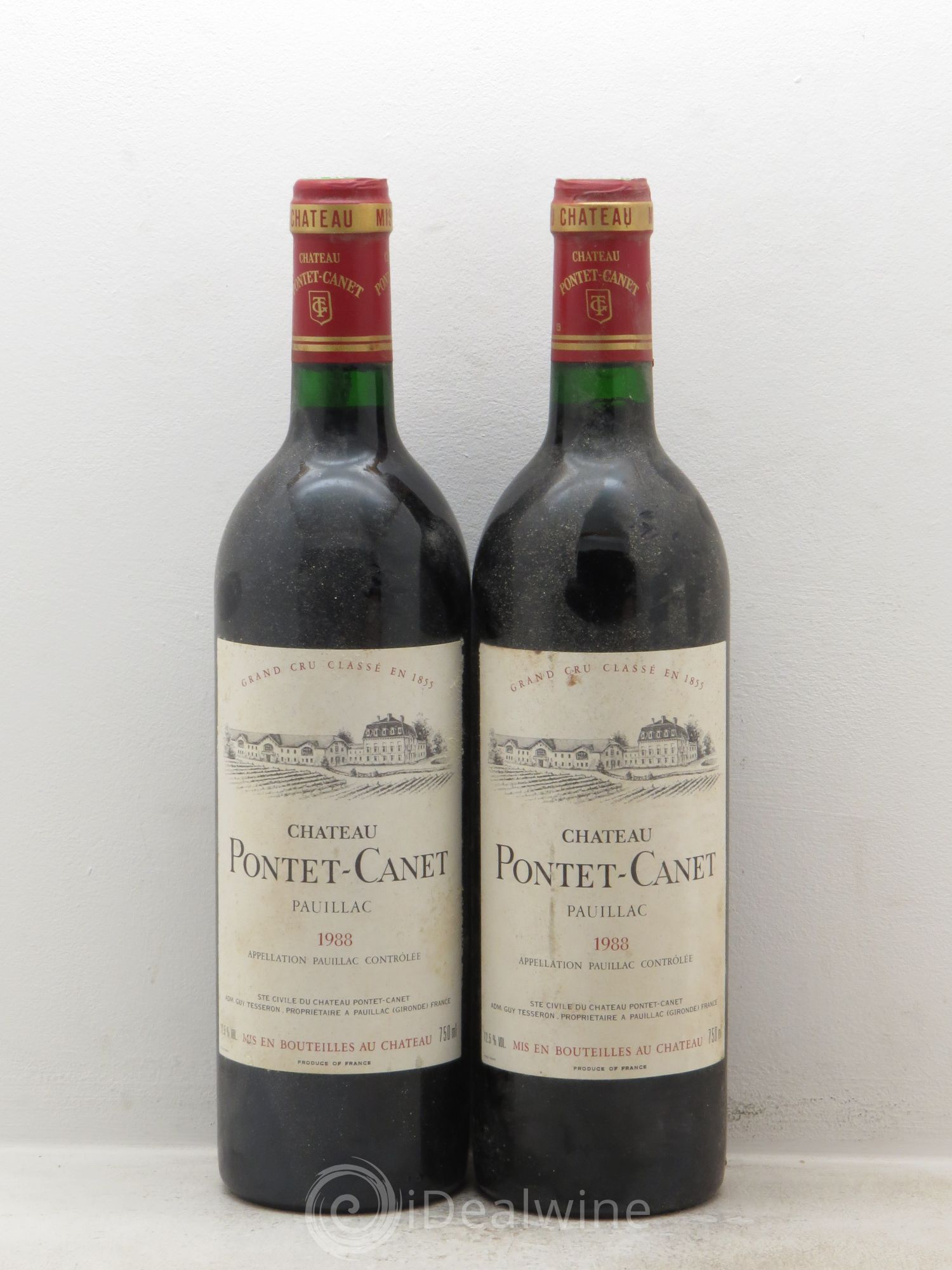 Château Pontet Canet 5ème Grand Cru Classé 1988 - Lot de 2 bouteilles - 0