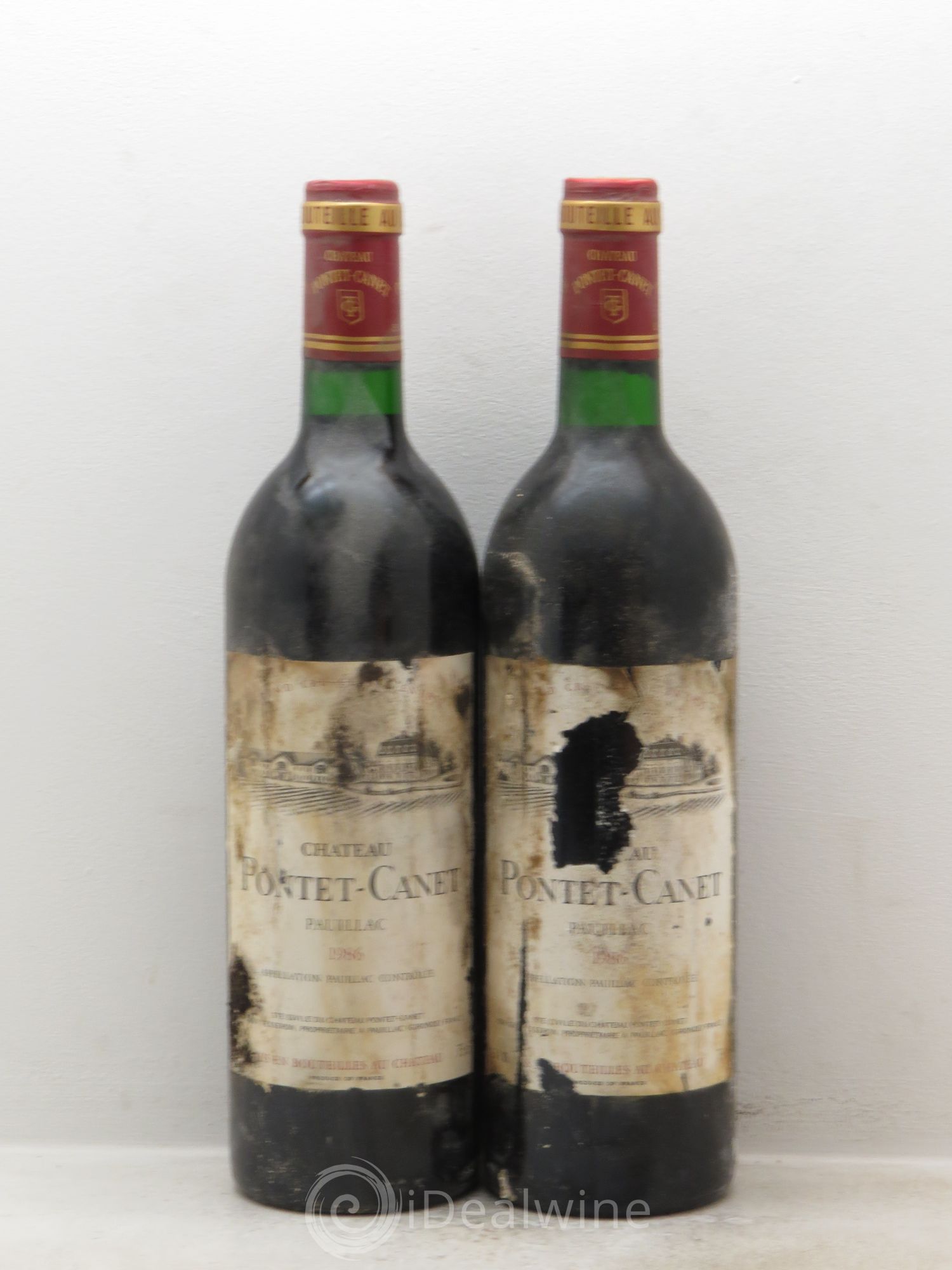 Château Pontet Canet 5ème Grand Cru Classé 1986 - Lot de 2 bouteilles - 0