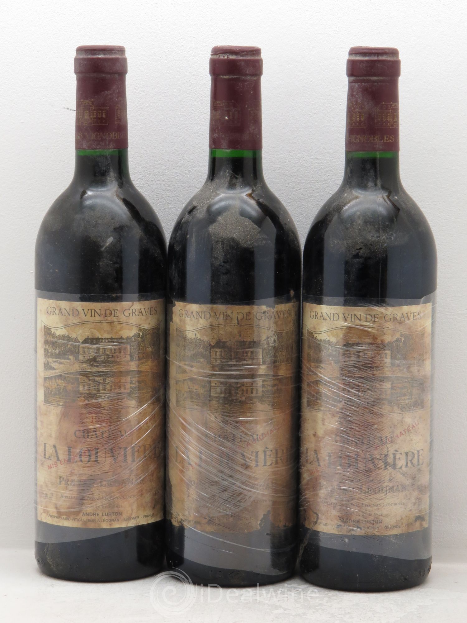 Château la Louvière 1988 - Lot de 3 bouteilles - 0