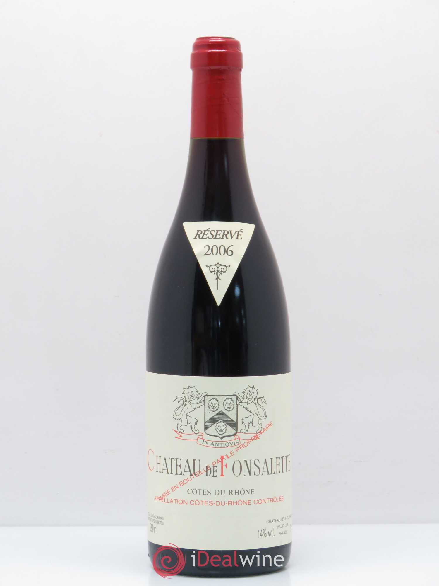 Côtes-du-Rhône Château de Fonsalette Emmanuel Reynaud 2006 - Lot de 1 bouteille - 0