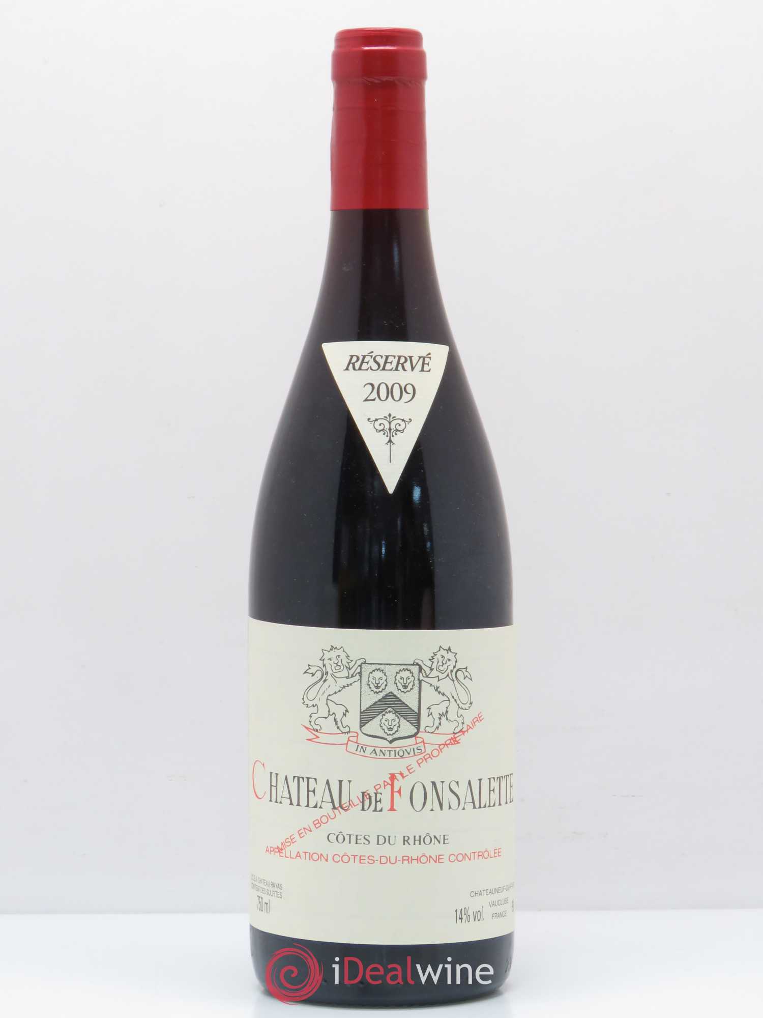 Côtes-du-Rhône Château de Fonsalette Emmanuel Reynaud 2009 - Lot de 1 bouteille - 0