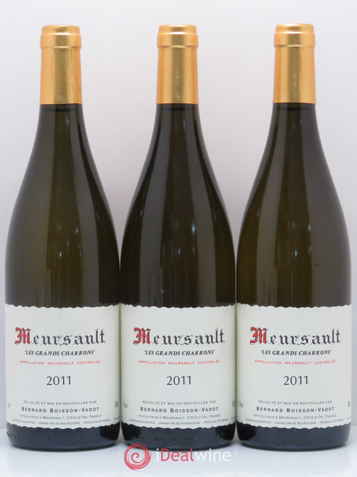Meursault Les Grands Charrons Boisson-Vadot (Domaine) 2011 - Lot de 3 bouteilles - 0