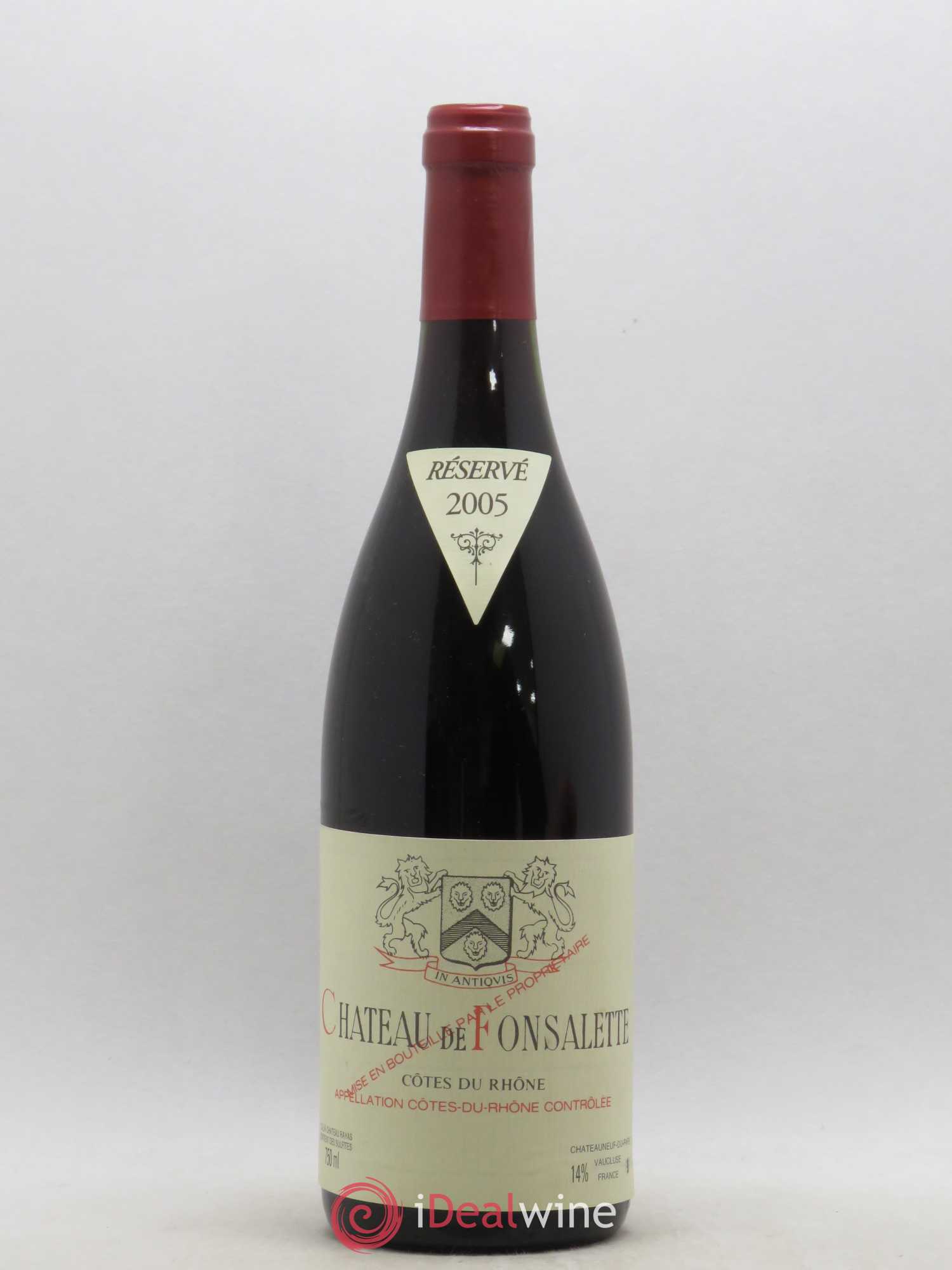 Côtes-du-Rhône Château de Fonsalette Emmanuel Reynaud 2005 - Lot de 1 bouteille - 0