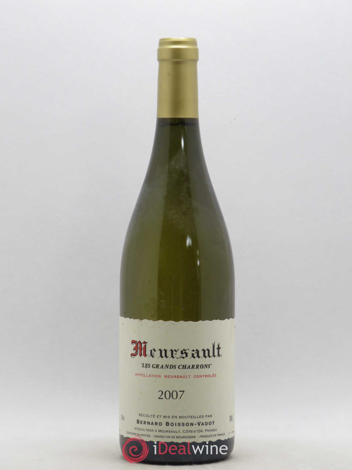 Meursault Les Grands Charrons Boisson-Vadot (Domaine) 2007 - Lot de 1 bouteille - 0