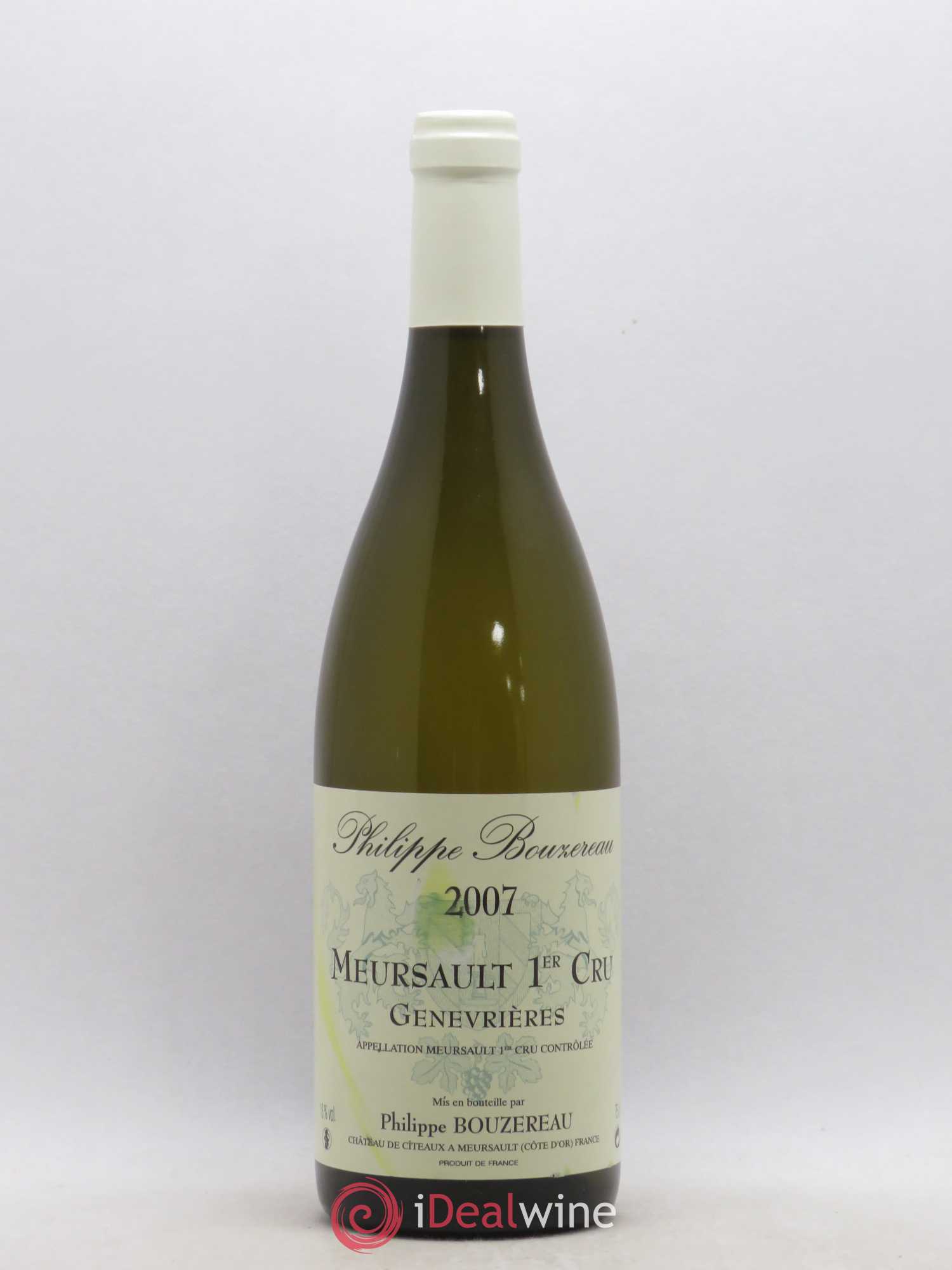 Meursault 1er Cru Gennevrières Philippe Bouzereau 2007 - Posten von 1 Flasche - 0